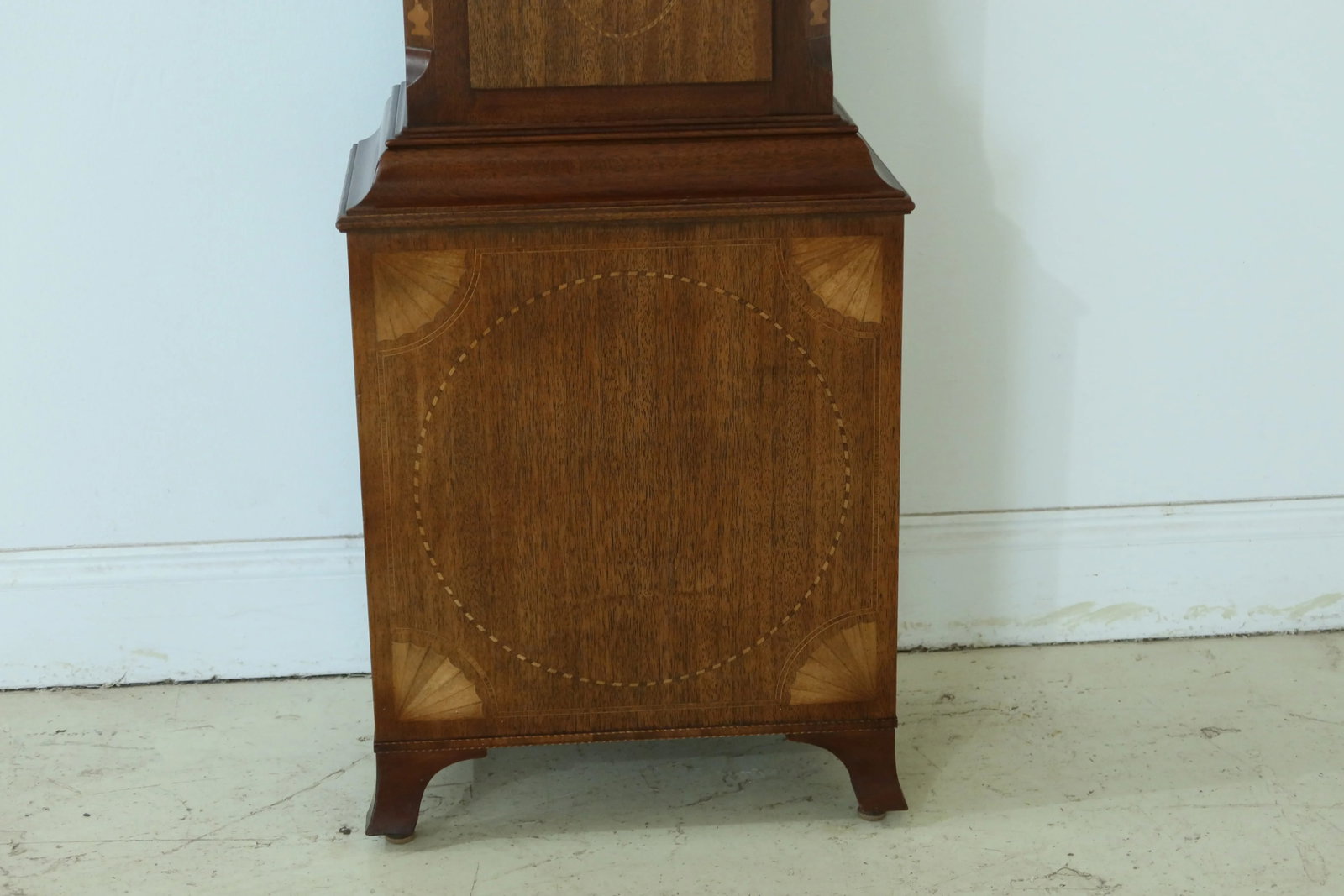Sligh Joseph Doll Henry Ford Inlaid Mahogany Grandfather Clock - 3