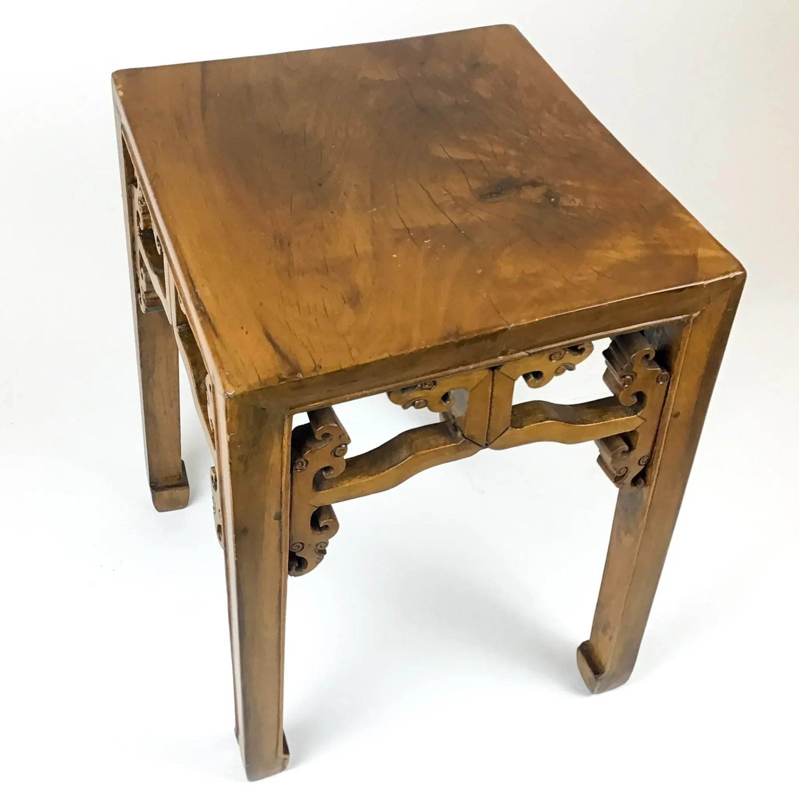 Chinese Antique Elmwood Side Table Qing Ming - 7
