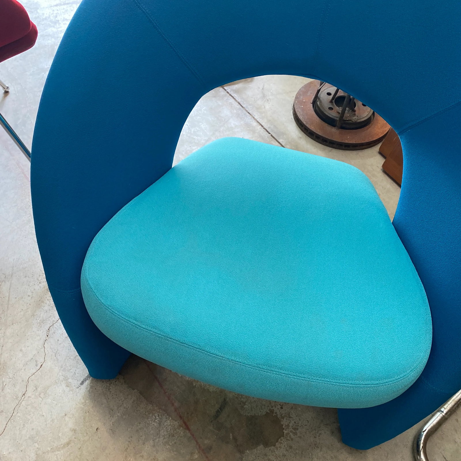 1960s Vintage Sculptural Blue Pierre Paulin Style Chair - 3