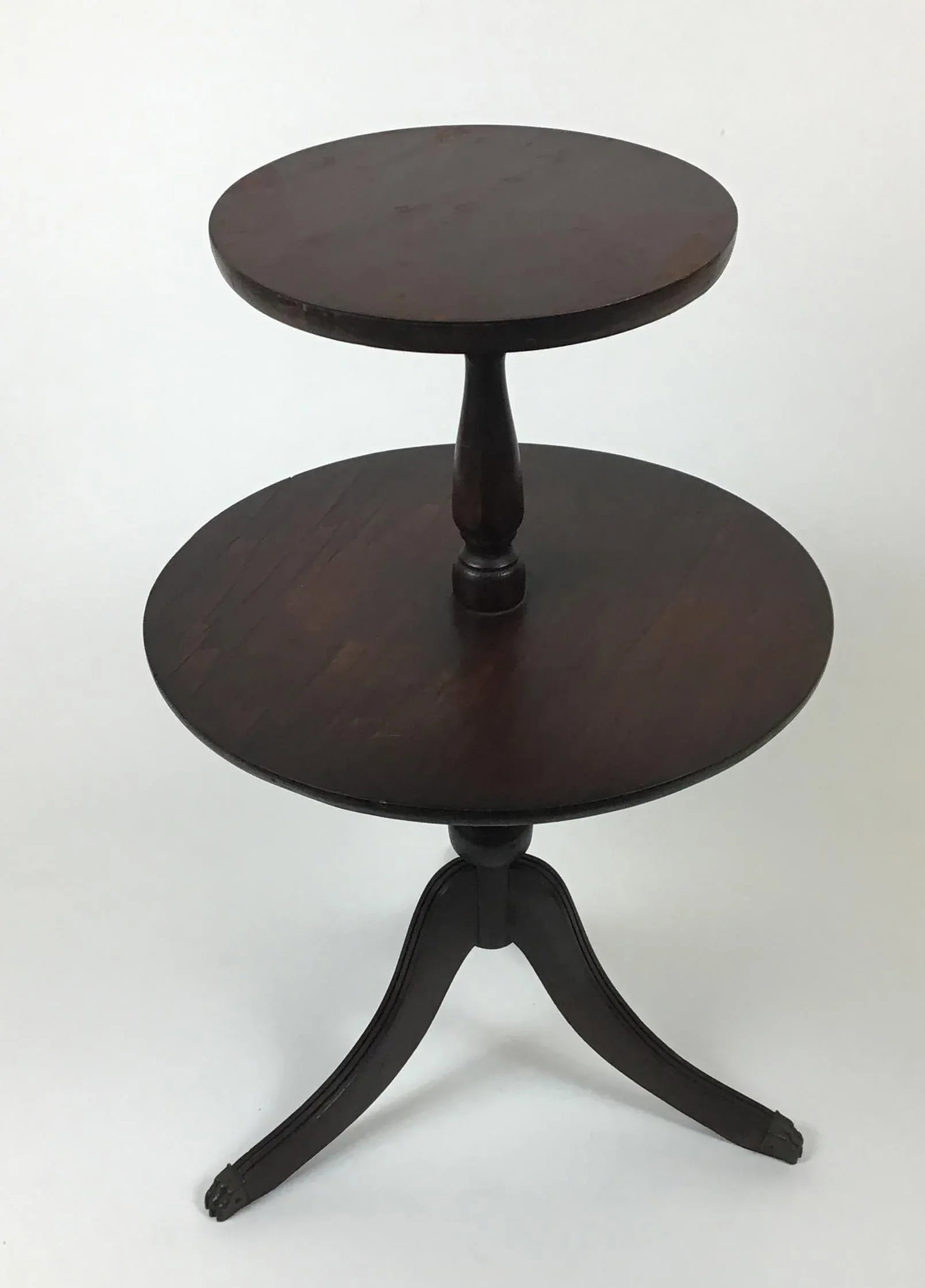 Vintage Chippendale Double Tier Dumbwaiter Table - 2