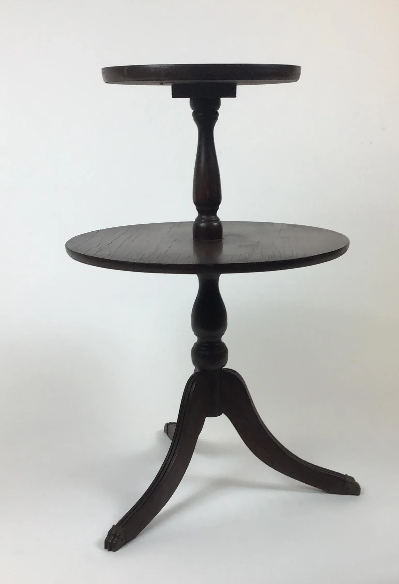 Vintage Chippendale Double Tier Dumbwaiter Table - 4