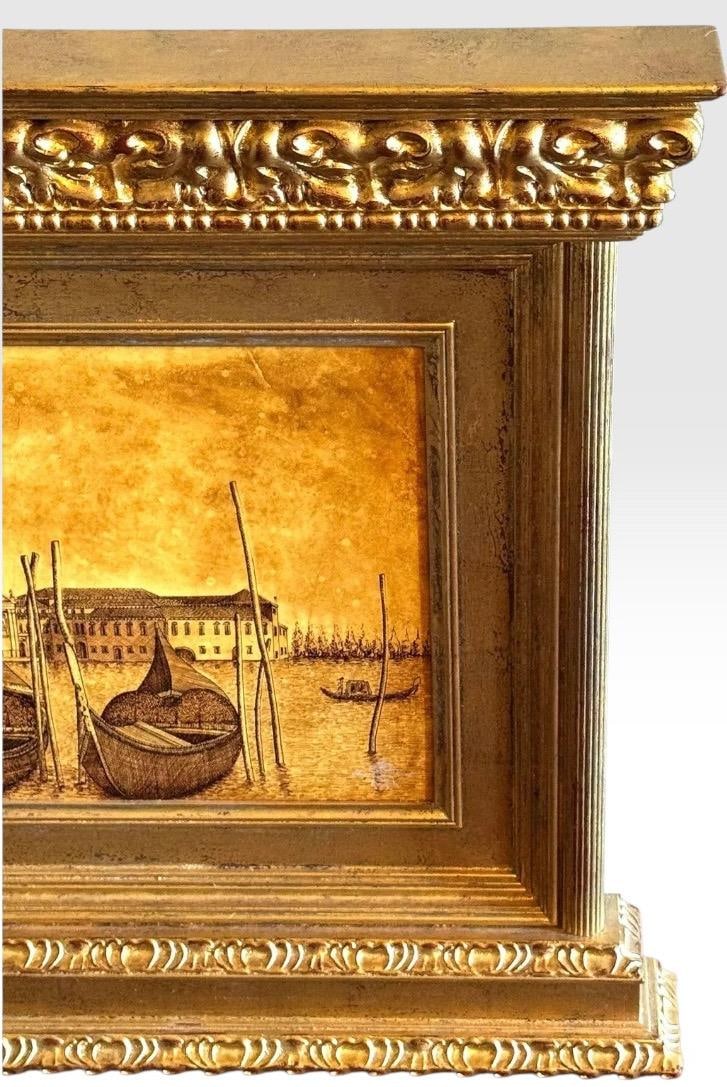 Exceptional Original Ink on Plaster Venezia Island of San Giorgio by the Twins Bugagiar - 4