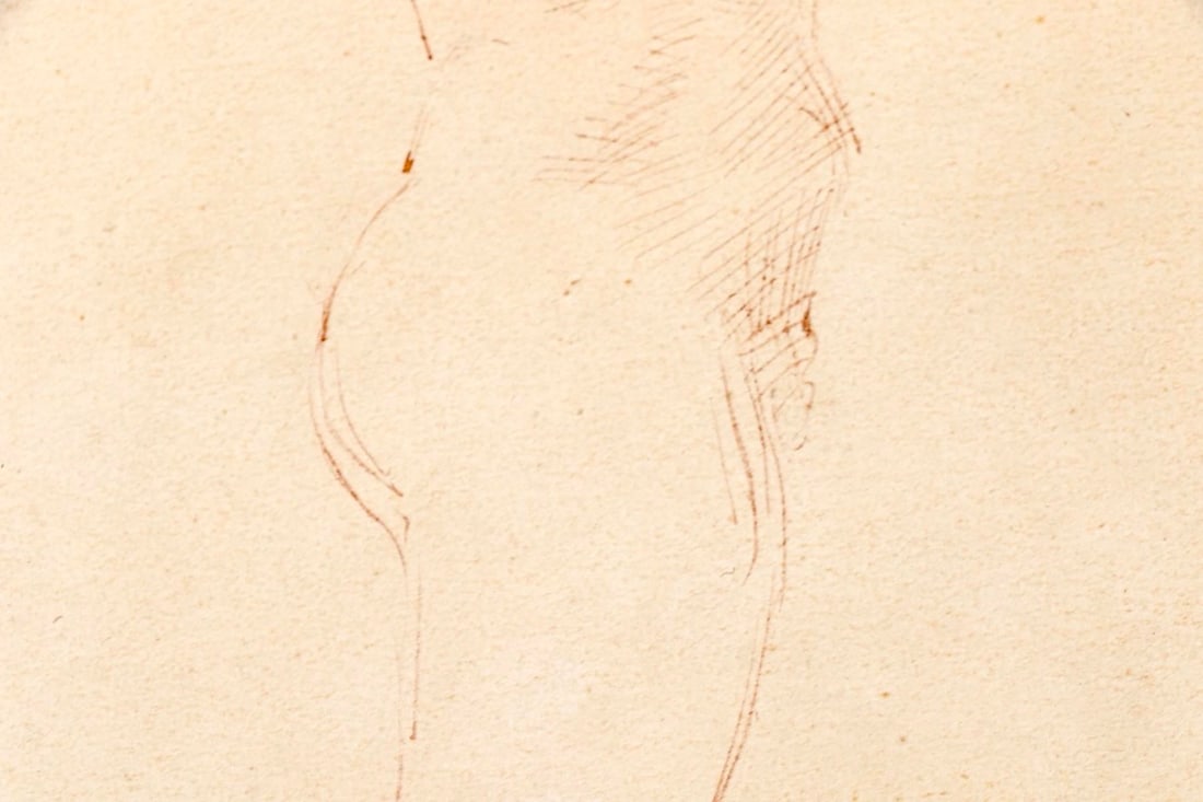 Victoria Hutson Huntley (American , Ny 1900 - 1971) Pen & Ink Drawing on Paper - Figure Study of a M - 3