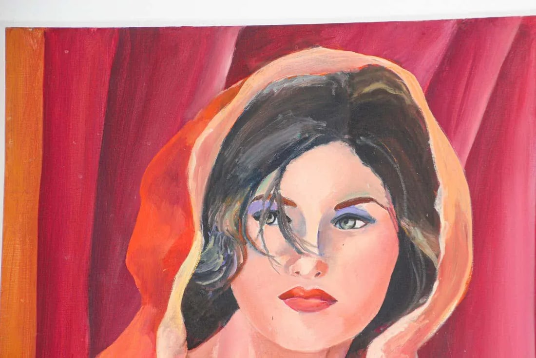 Oil Painting of an Asian Lady by Geri Perlman, 1993 - 10