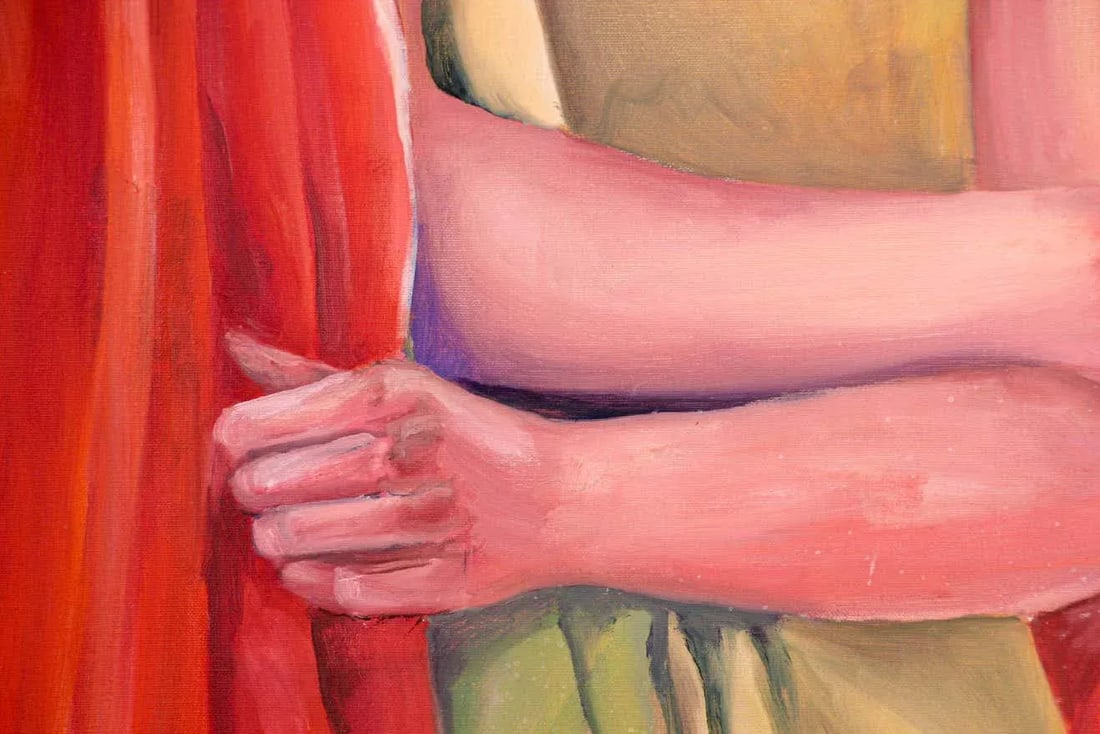Oil Painting of an Asian Lady by Geri Perlman, 1993 - 6