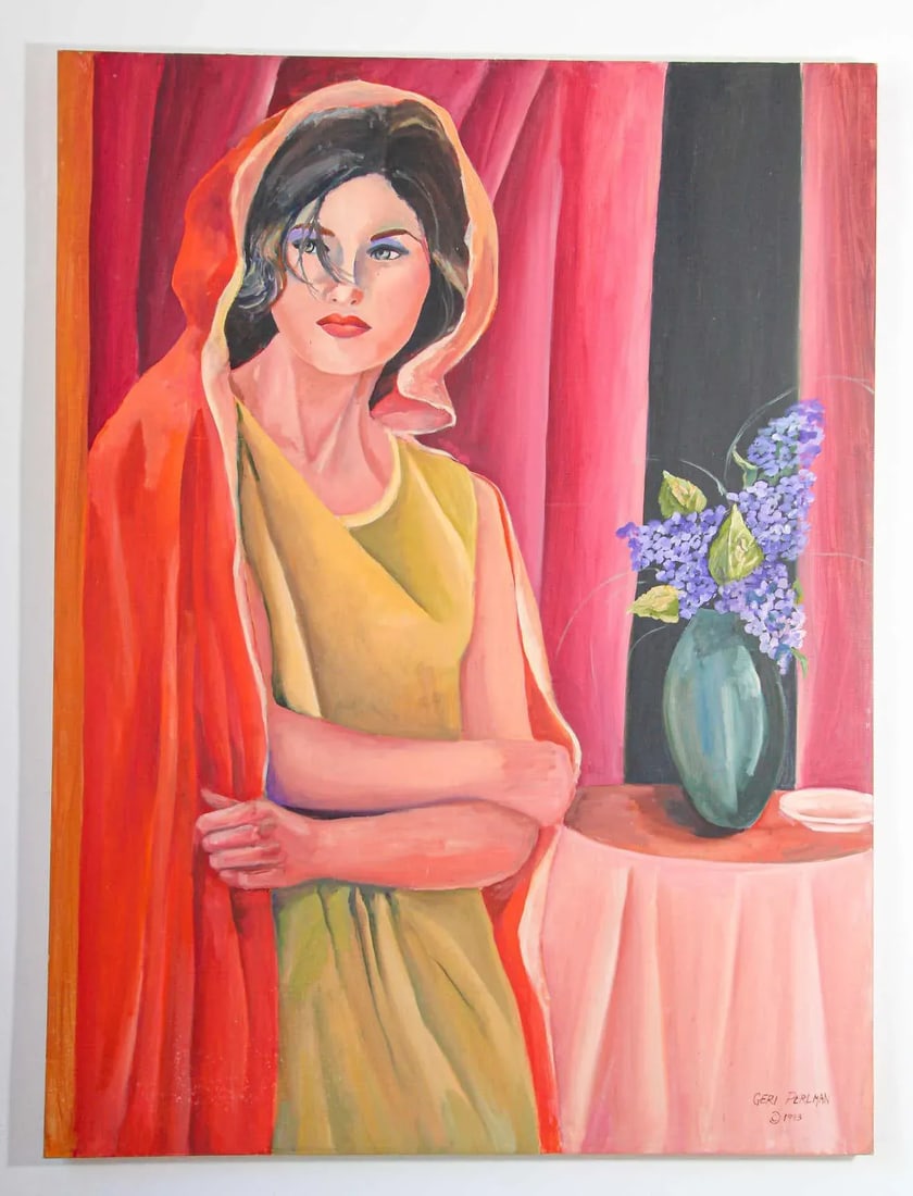 Oil Painting of an Asian Lady by Geri Perlman, 1993 - 9
