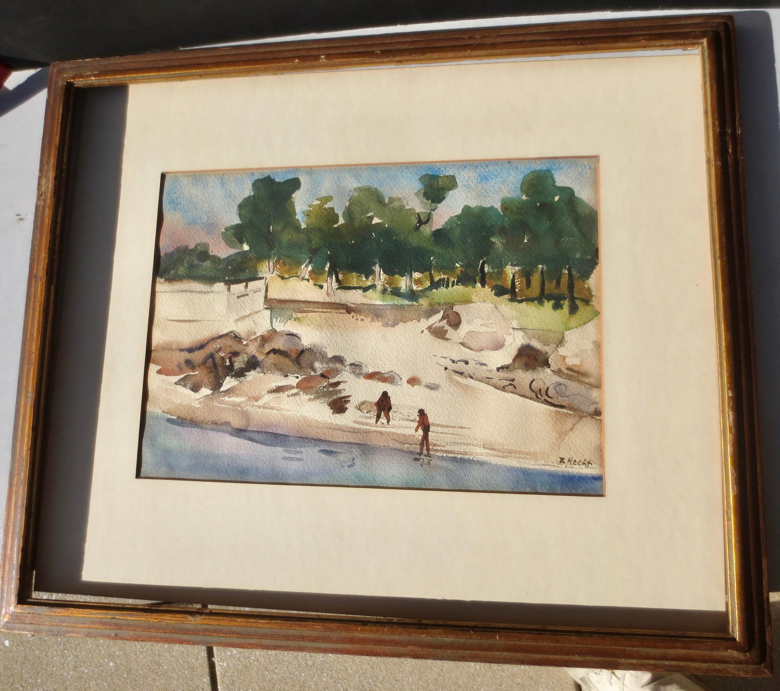 Watercolor by Zoltan Hecht Circa 1930s - 3