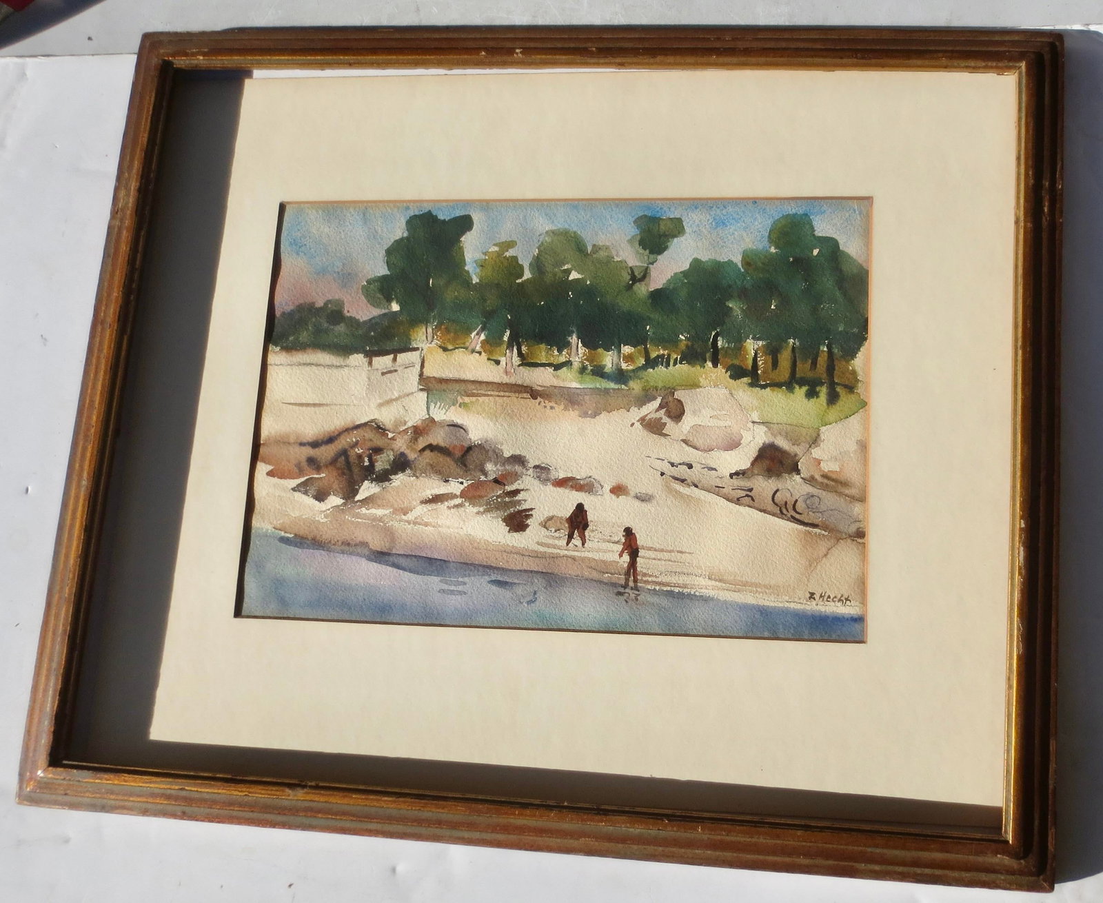 Watercolor by Zoltan Hecht Circa 1930s - 5