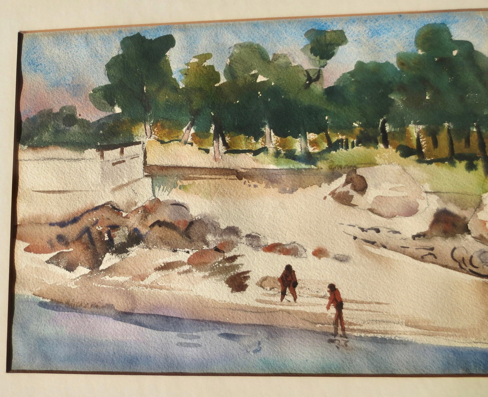 Watercolor by Zoltan Hecht Circa 1930s - 6