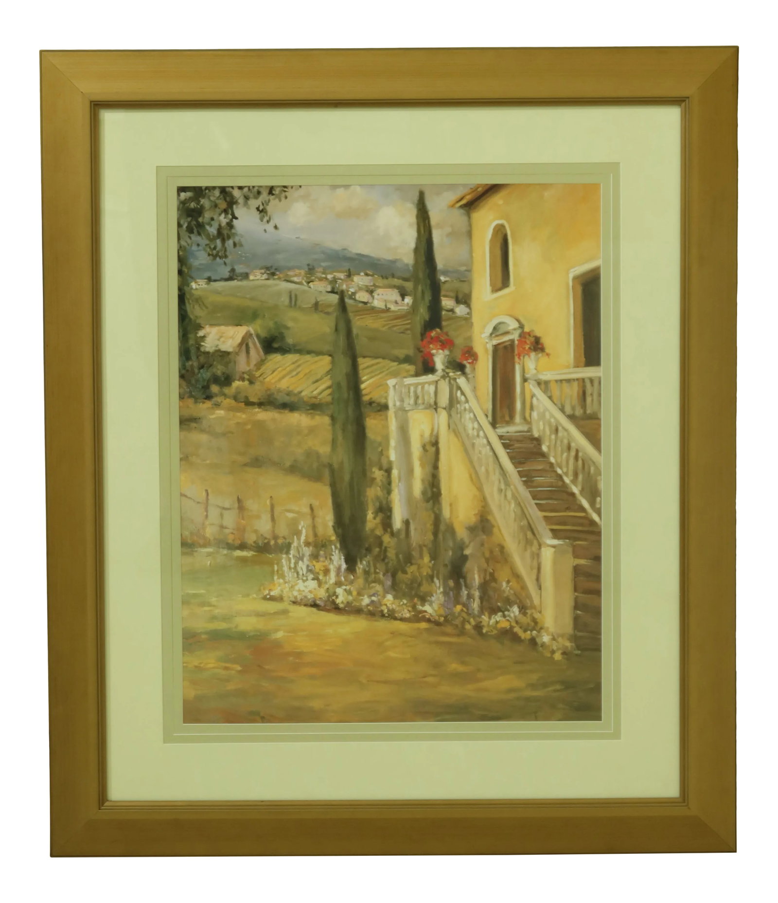 Uttermost Professionally Framed & Matted Landscape Print: Approx: 15 Years Old Quality Construction Large Impressive Artwork Nice Decorative Artwork Offered @ Fraction Original Retail Cost Condition: Excellent Clean Original Finish & Condition Size: 35.5 x