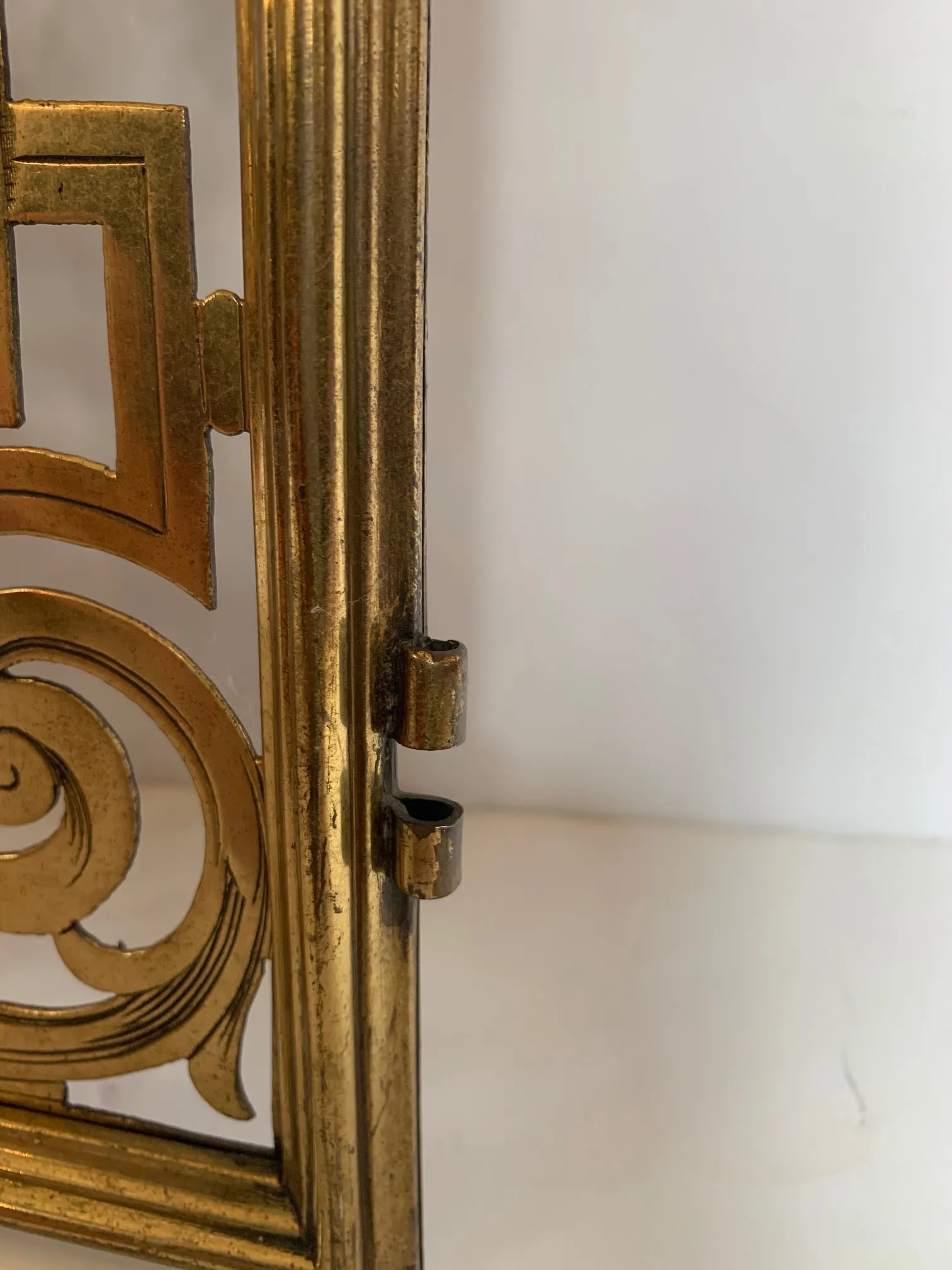 Vintage Pierced and Etched Brass Panels -A Pair - 9