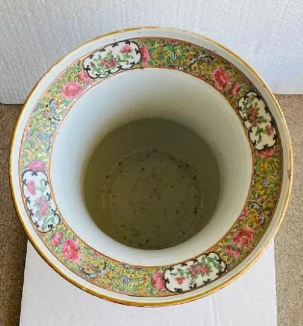 Antique Rose Medallion Vase - 5