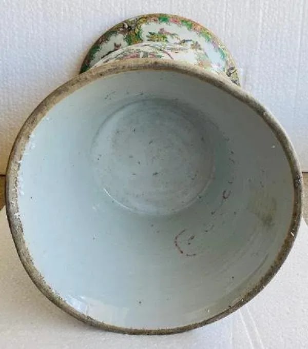 Antique Rose Medallion Vase - 6