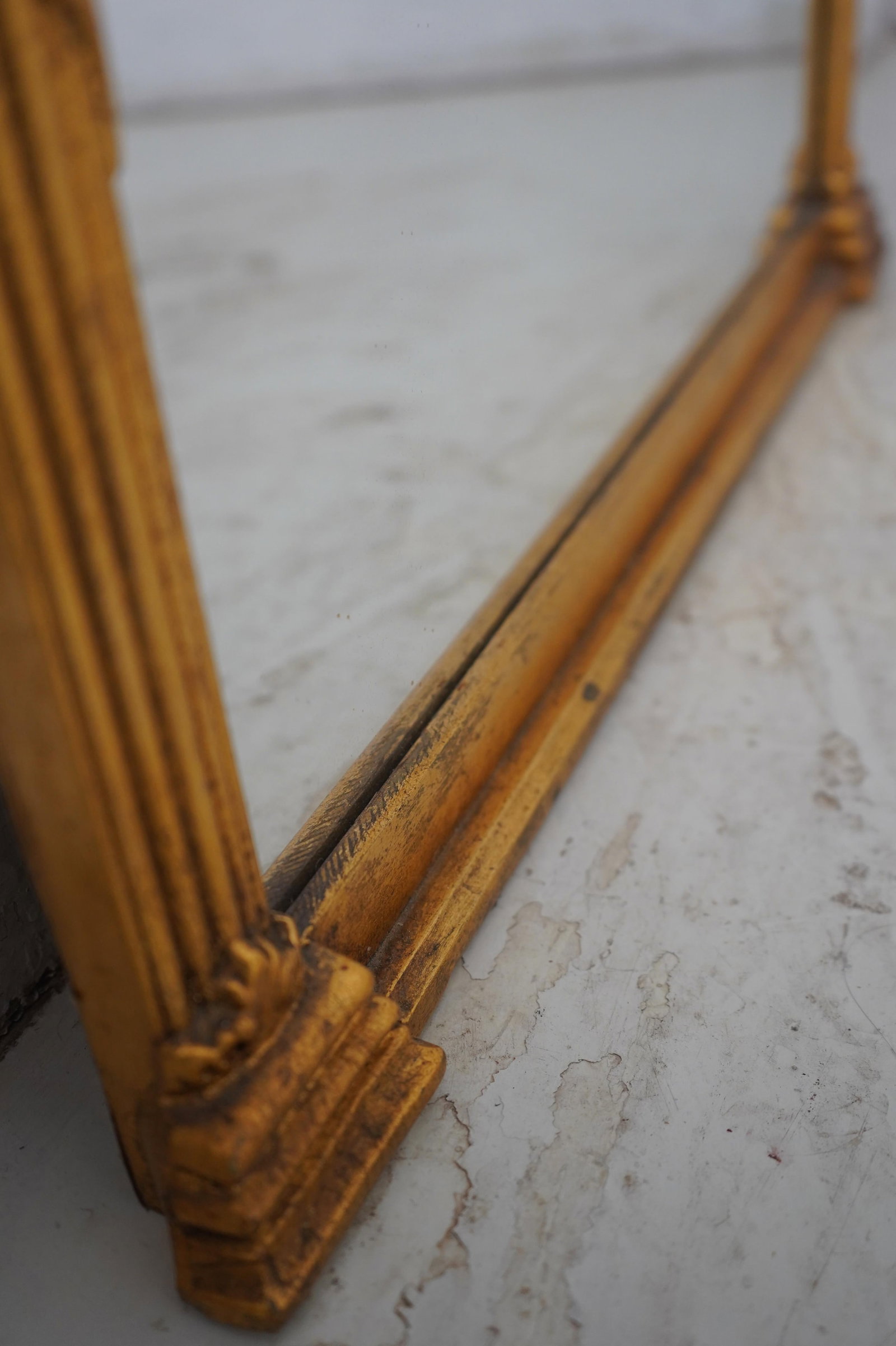 Vintage French Style Torch Carved Top Mirror - 5