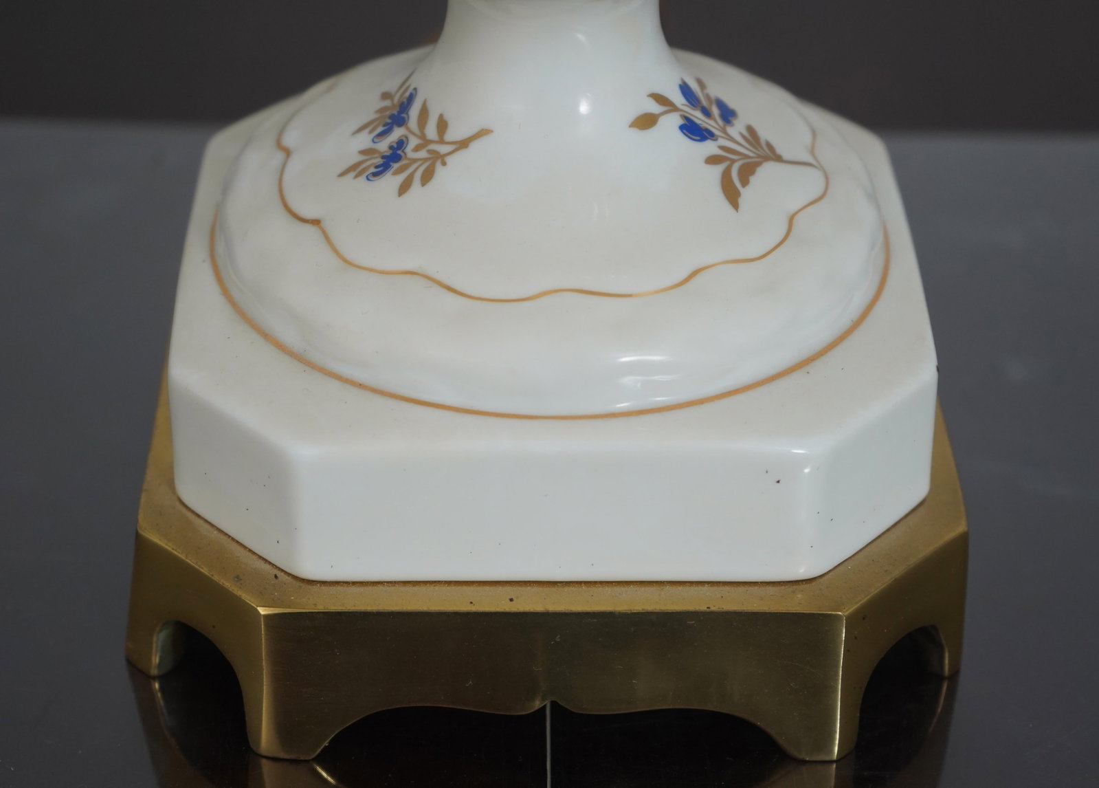 1970s Pair Paul Hanson Design Floral Porcelain Table Lamps - 7