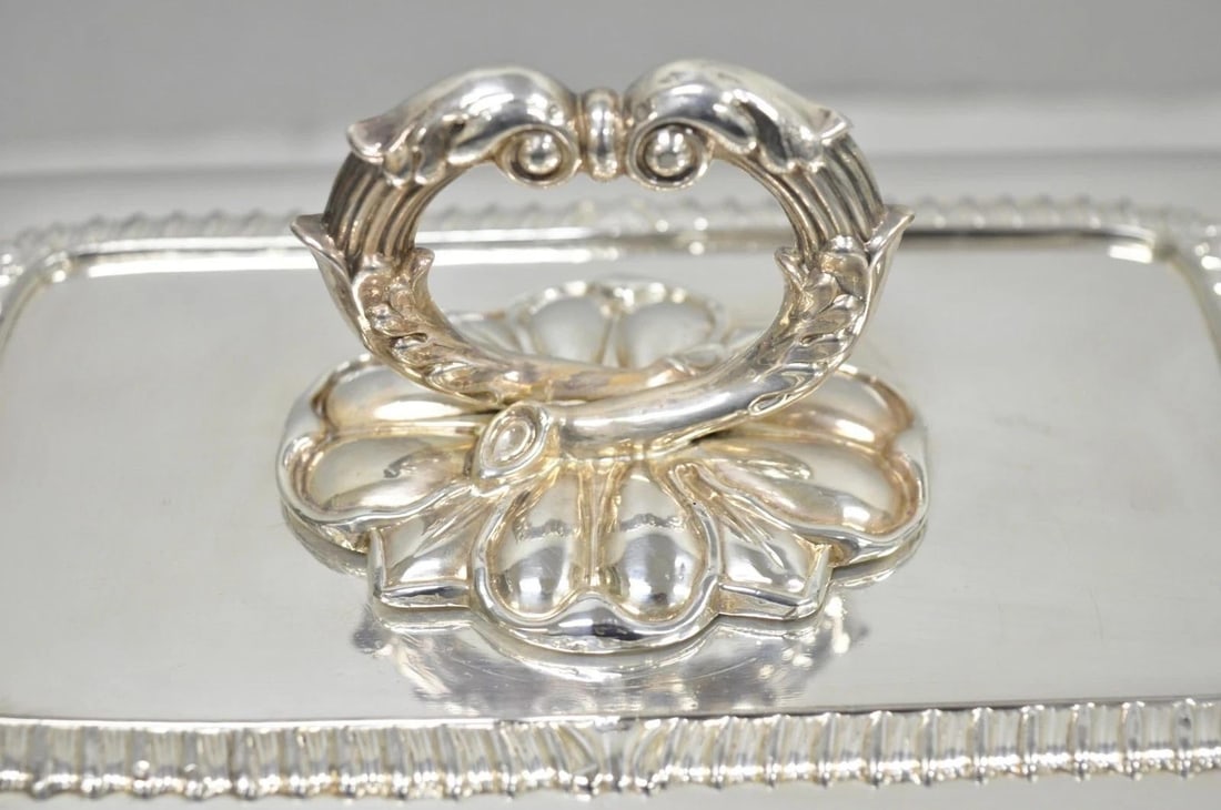Antique English Regency Georgian Silver Plated Covered Chafing Serving Dish - 7
