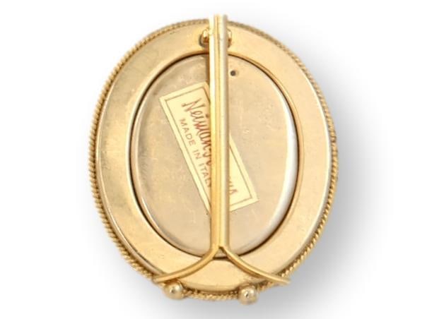 Midcentury Italian Micromosaic Oval Picture Frame for Neiman Marcus - 3