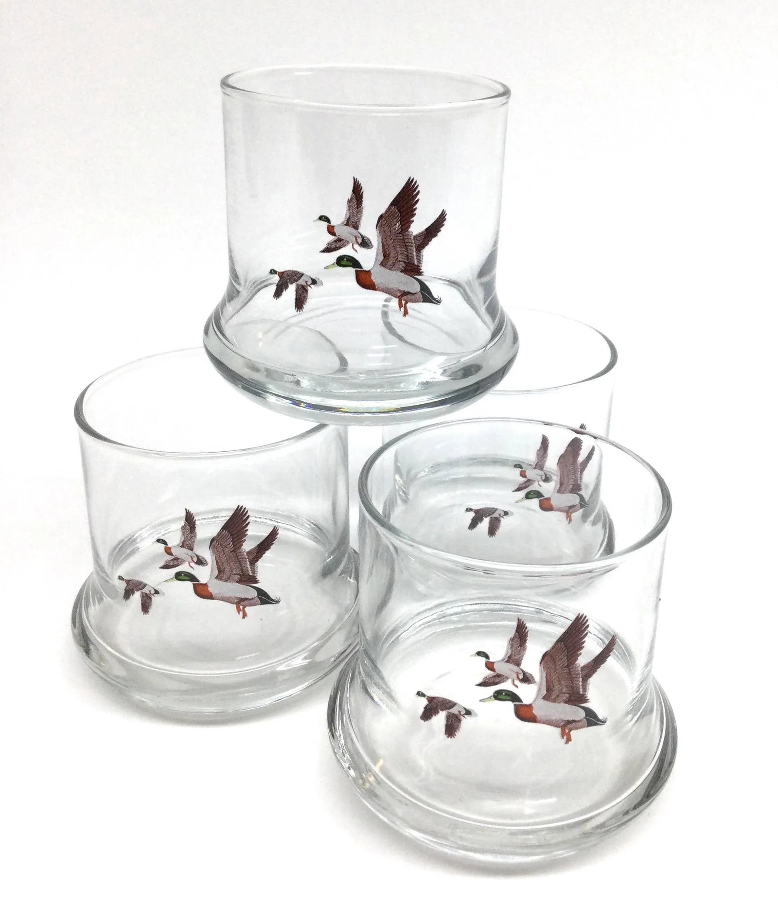 Vintage Highball Duck Motif Glasses - Set of 4 - 2