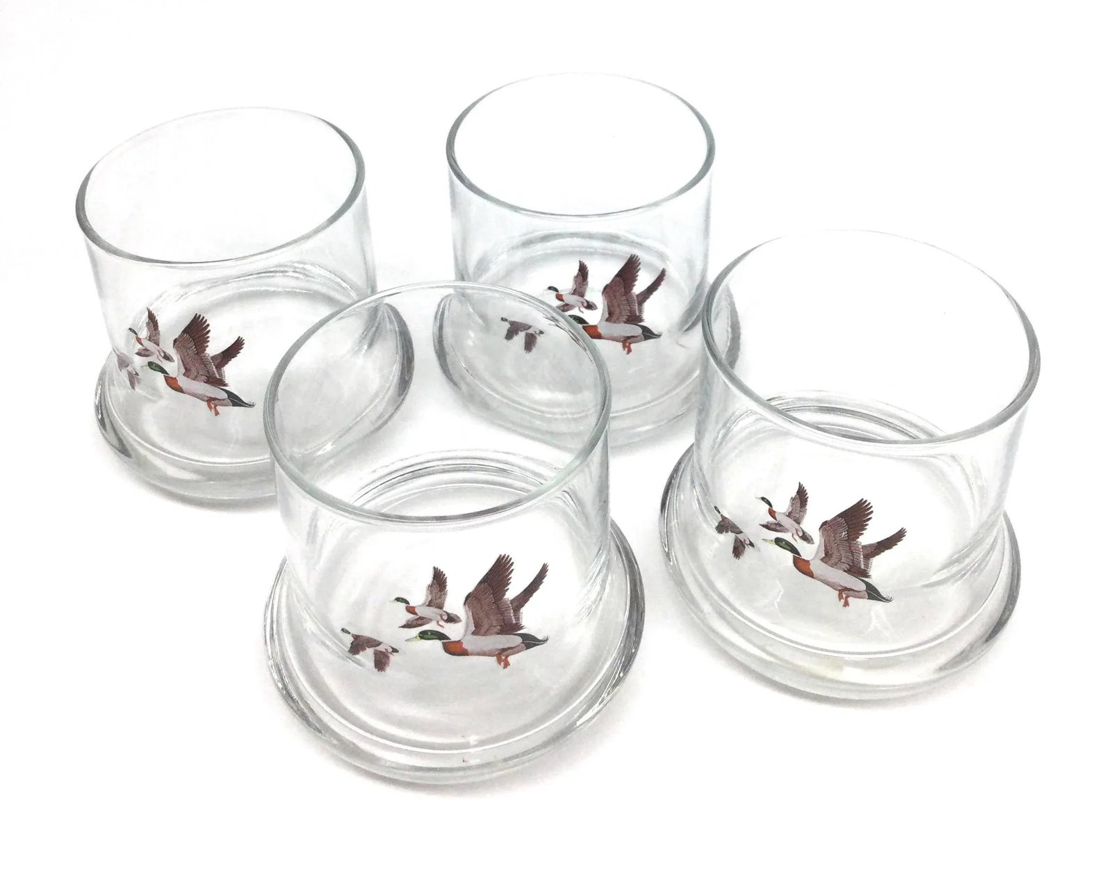 Vintage Highball Duck Motif Glasses - Set of 4 - 3
