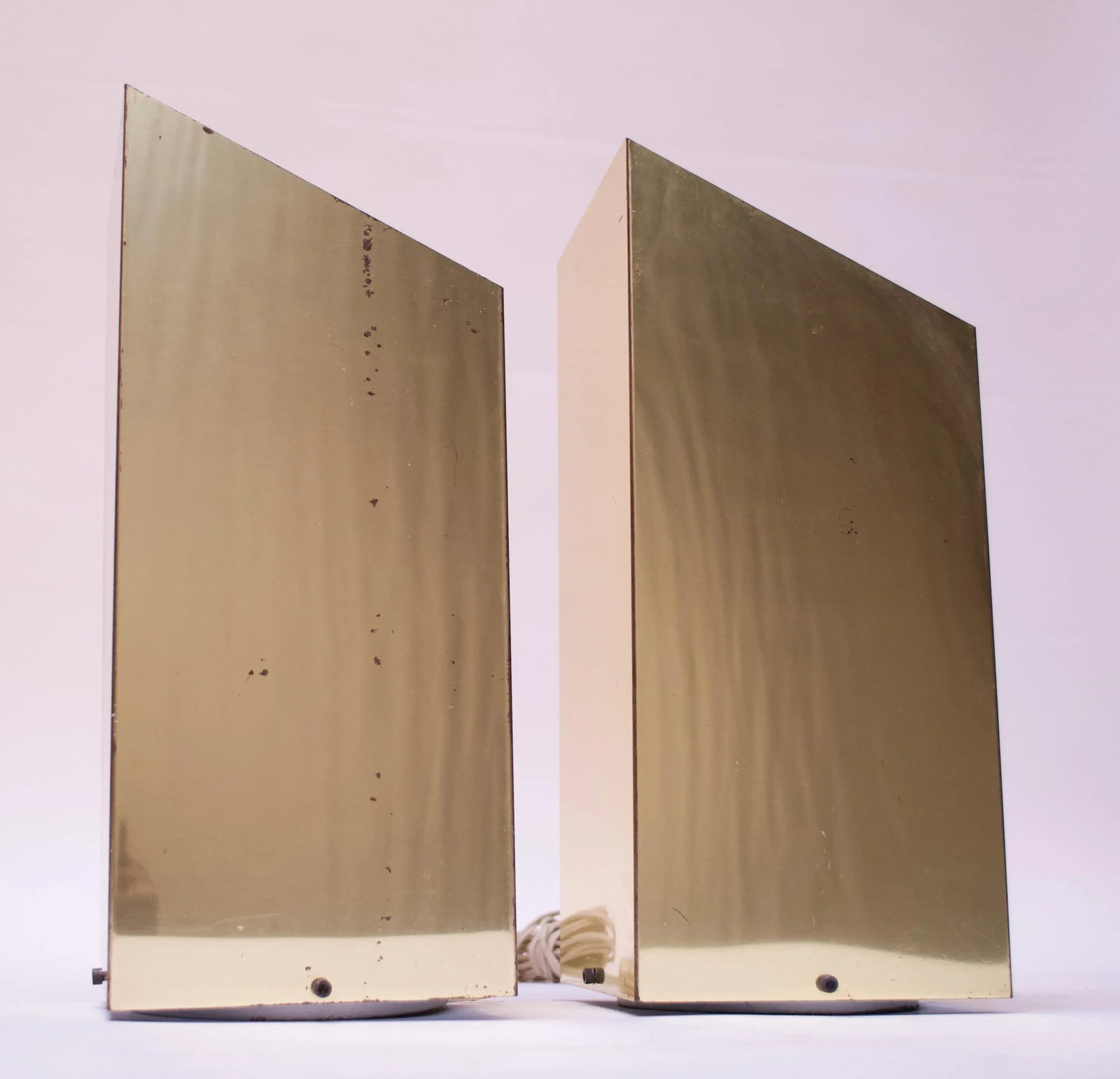 1970s Trapezoidal Brass Table Lamps by George Kovacs - A Pair - 2