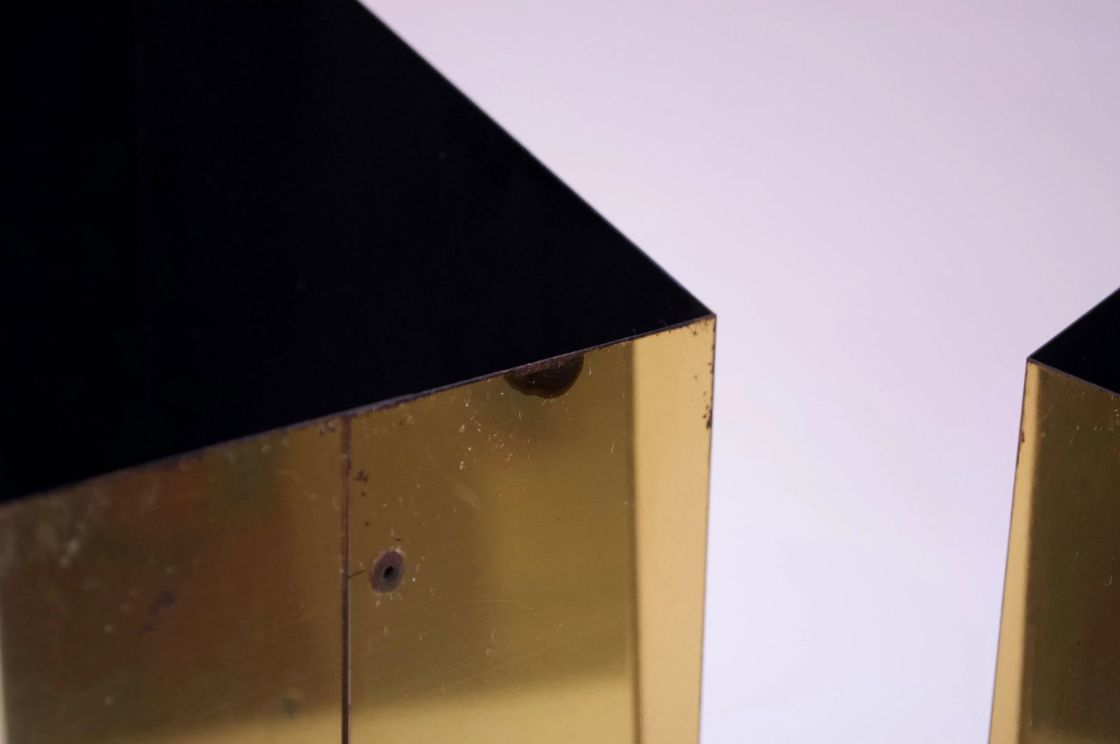 1970s Trapezoidal Brass Table Lamps by George Kovacs - A Pair - 4