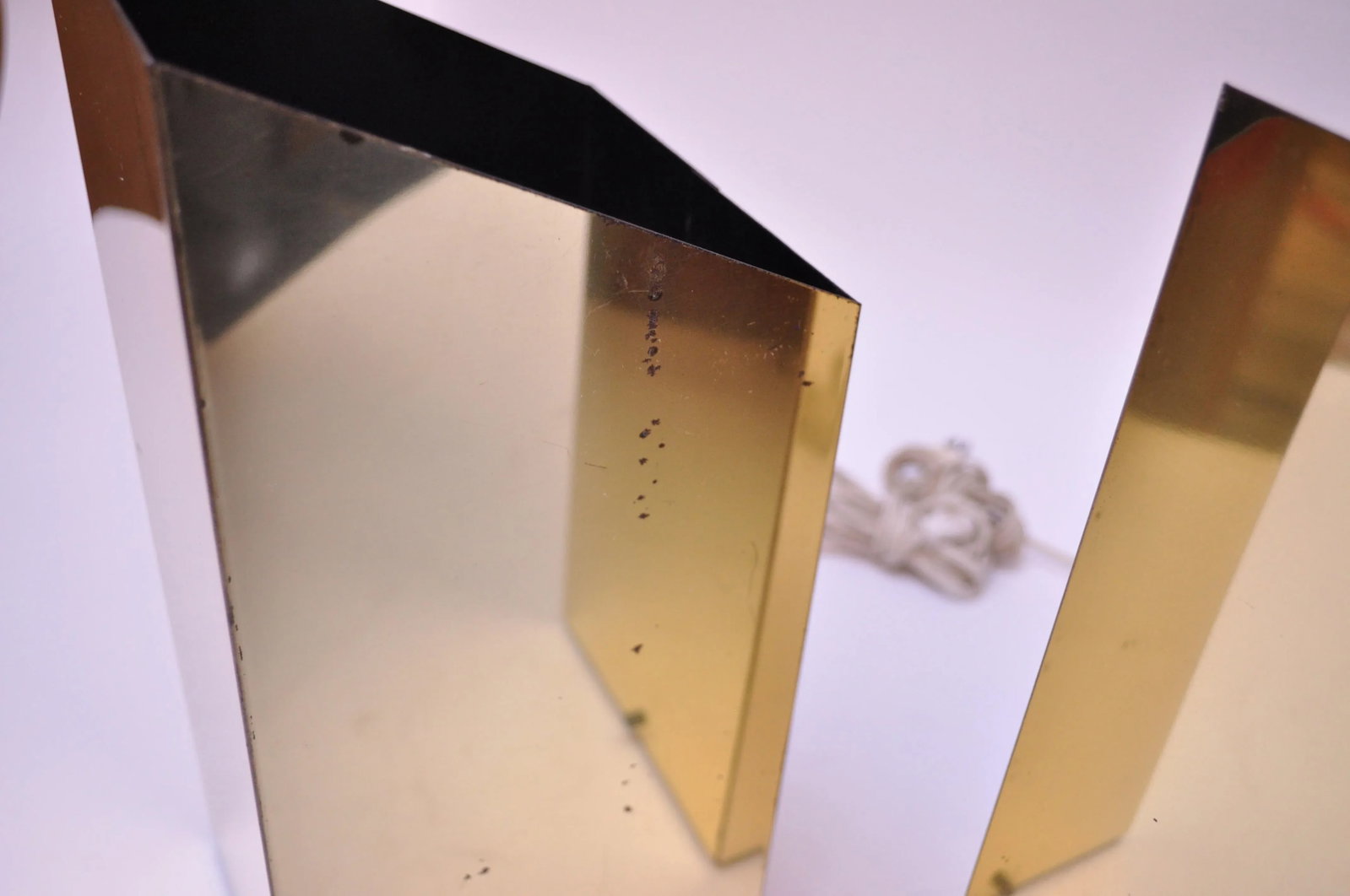 1970s Trapezoidal Brass Table Lamps by George Kovacs - A Pair - 7