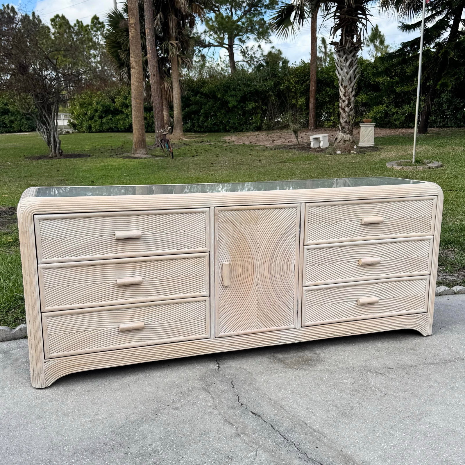 Boho Chic Waterfall Pencil Reed Dresser - 2