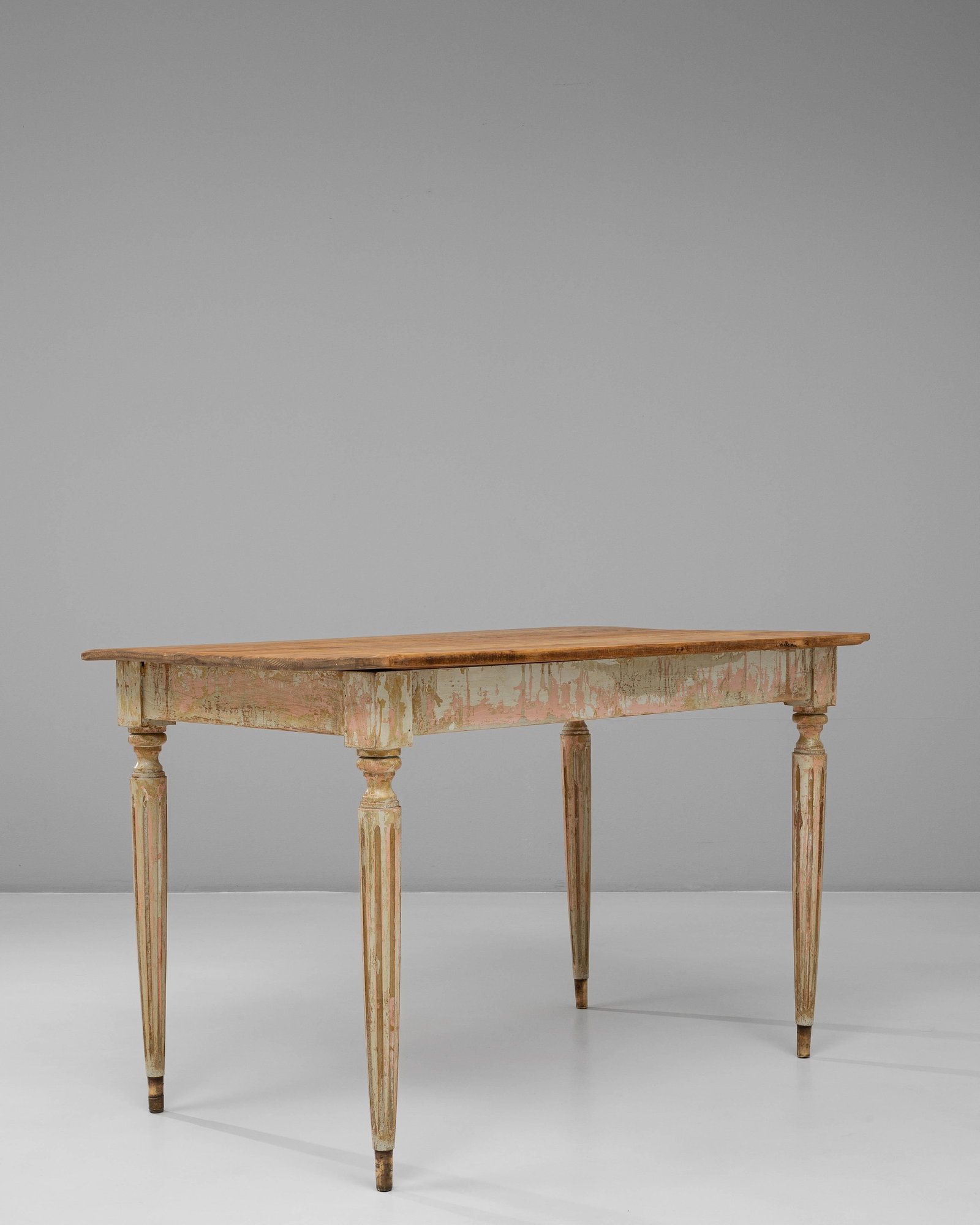 20th Century French Gustavian Wood Patinated Side Table - 4