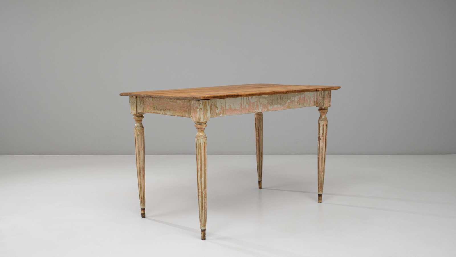 20th Century French Gustavian Wood Patinated Side Table - 5