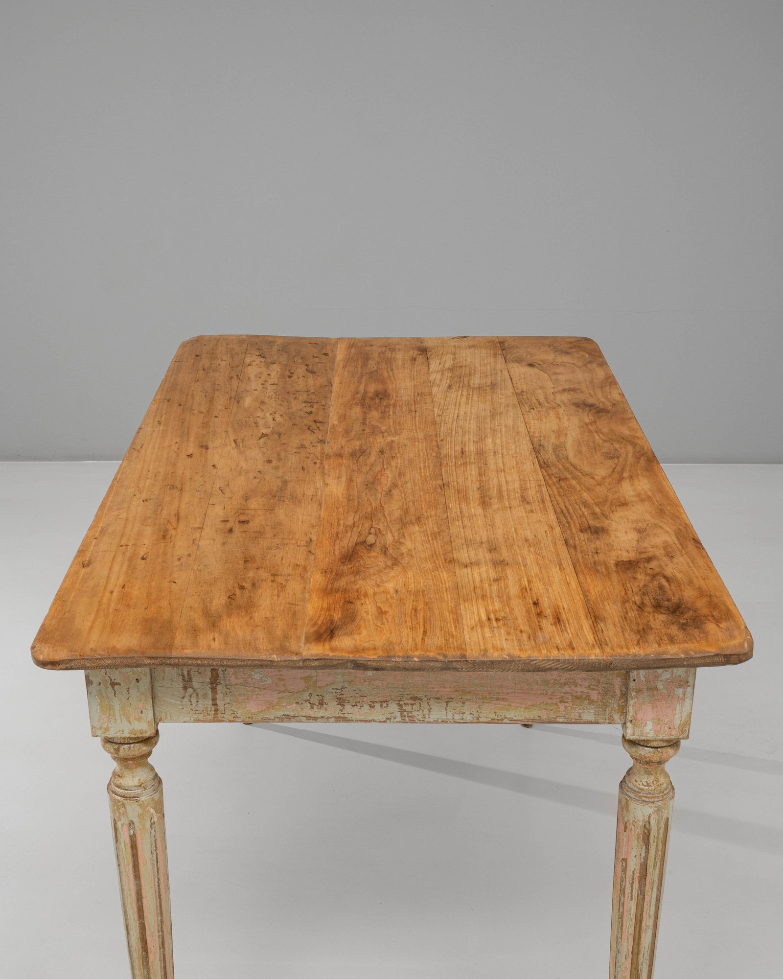 20th Century French Gustavian Wood Patinated Side Table - 8
