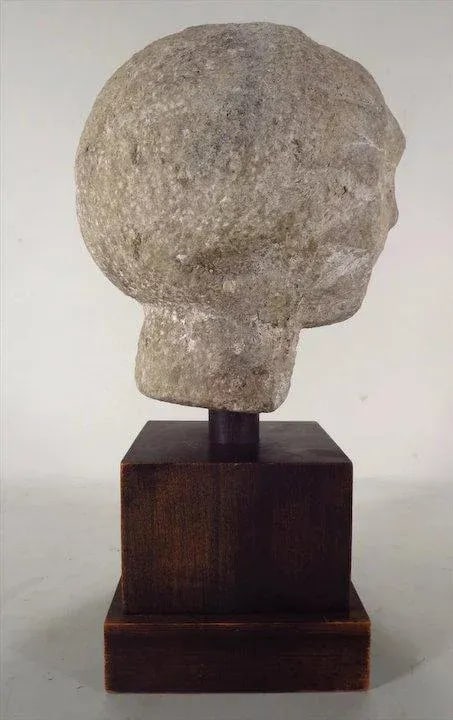 1920s American Art Deco Carved Stone Bust of the Sun Garden Ornament Sculpture - 3