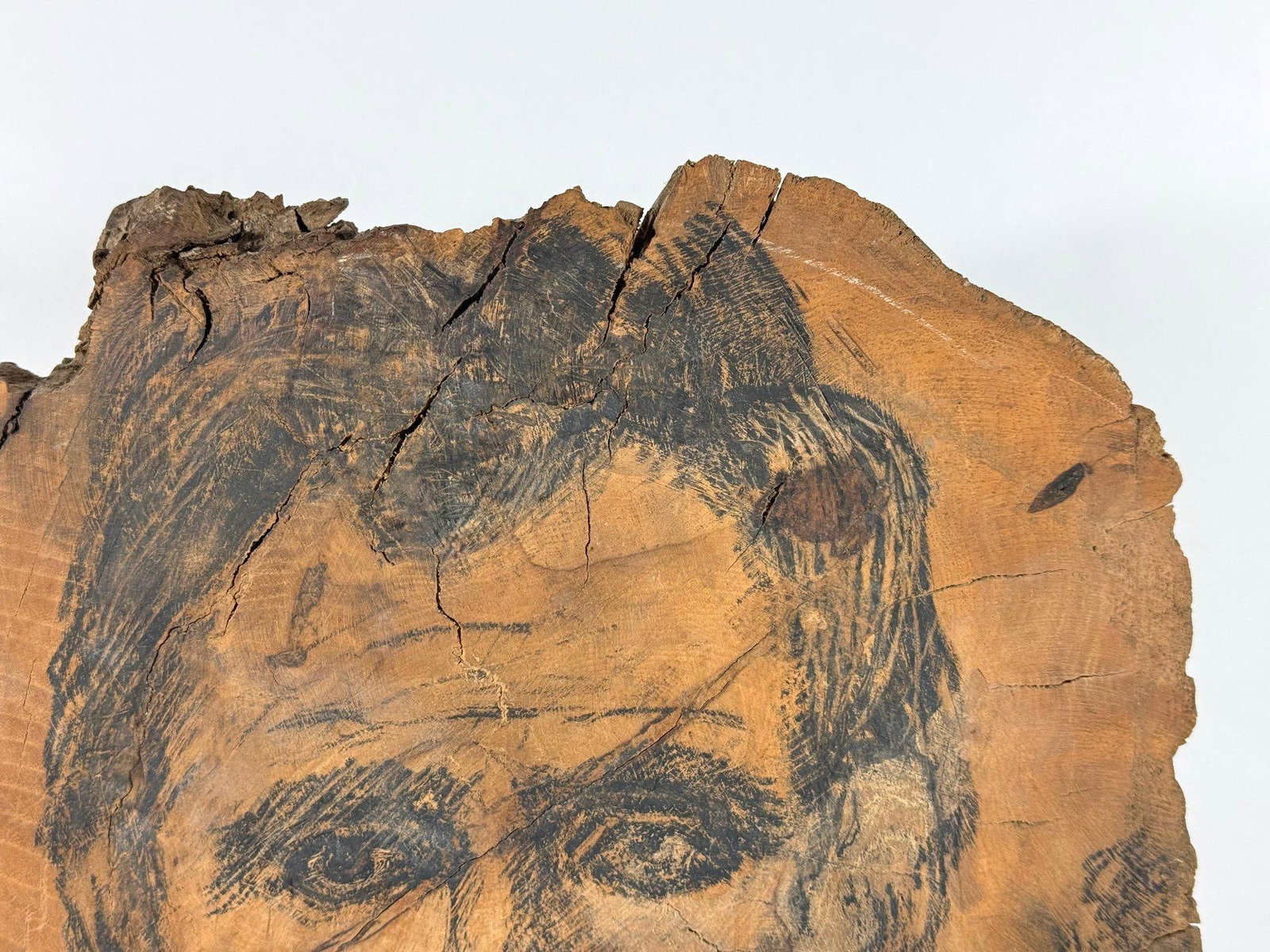 Rare 19th-Century Folk Art Abraham Lincoln Portrait on Old-Growth Wood Slab With Klondike Gold Rush - 2