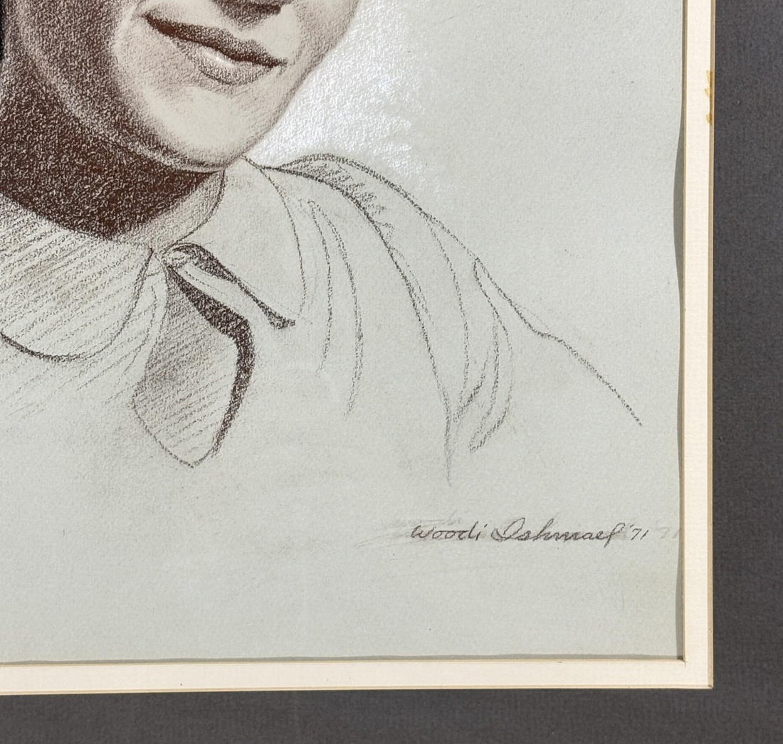 Woodi Ishmael Signed Pastel Portrait of a Woman, 1971 - 6