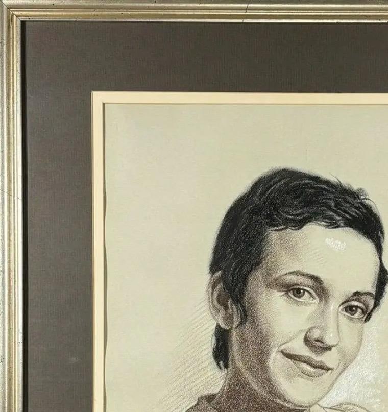 Woodi Ishmael Signed Pastel Portrait of a Woman, 1971 - 7