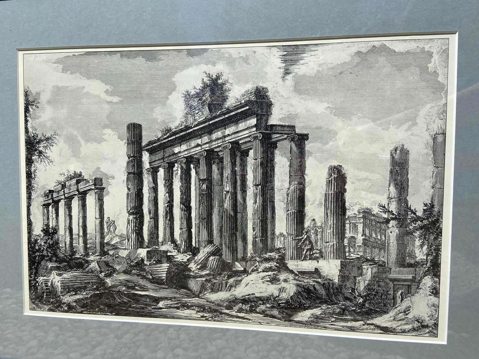 Mid 20th Century Roman Temple Ruin Etching After Giovanni Battista Piranesi - 2