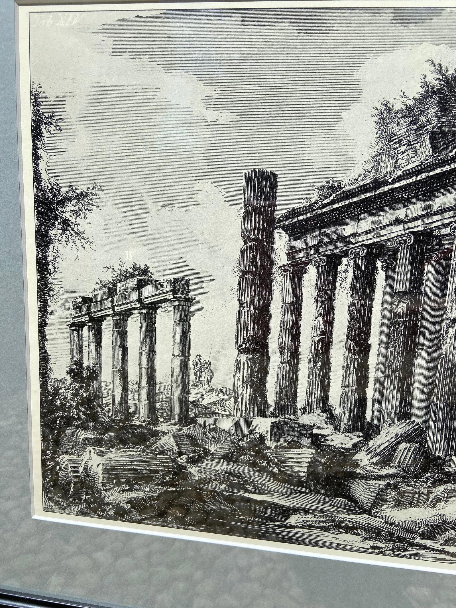 Mid 20th Century Roman Temple Ruin Etching After Giovanni Battista Piranesi - 7