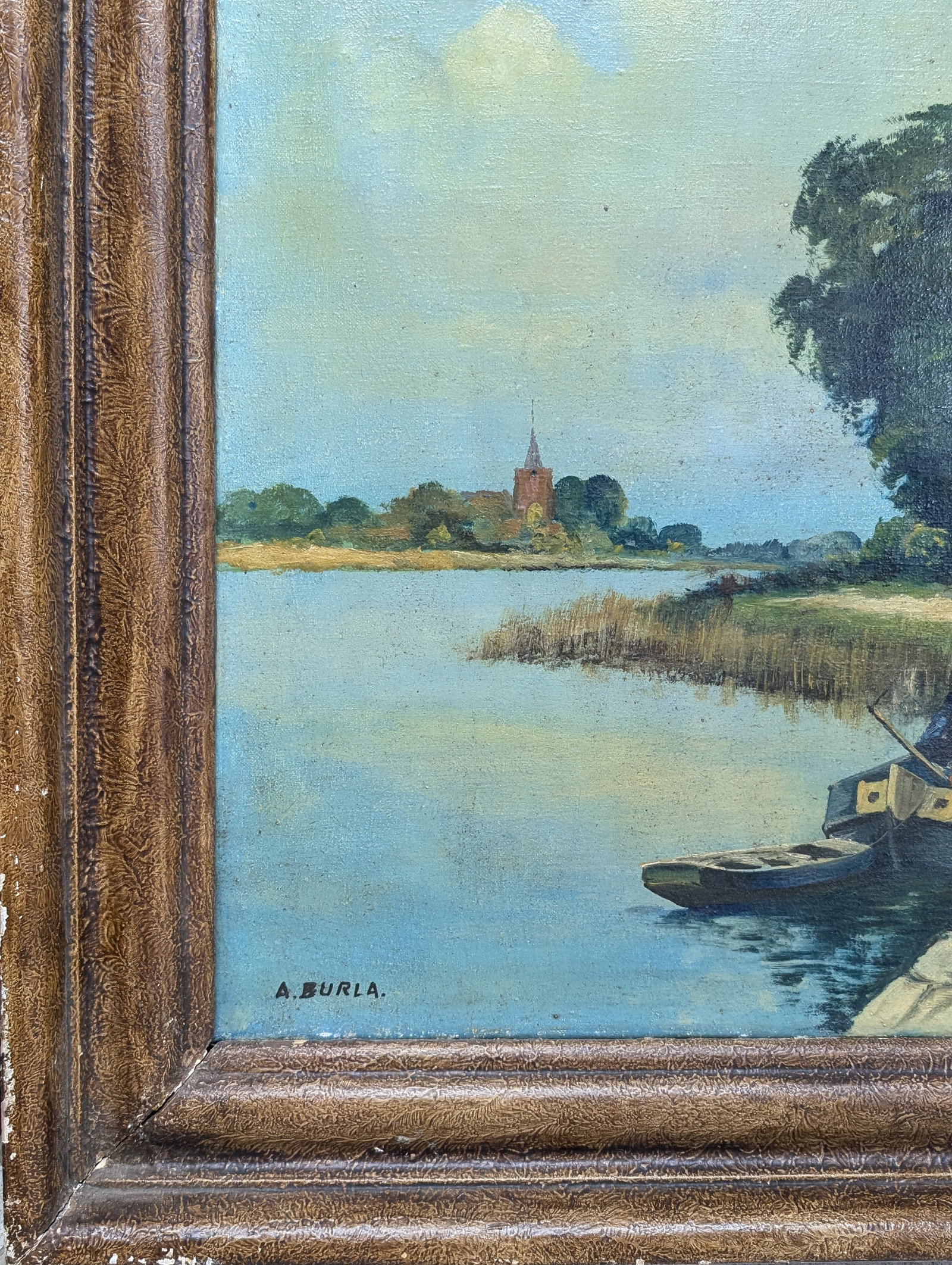 Late 19th Century Dutch Countryside Painting by A. Burla - 7