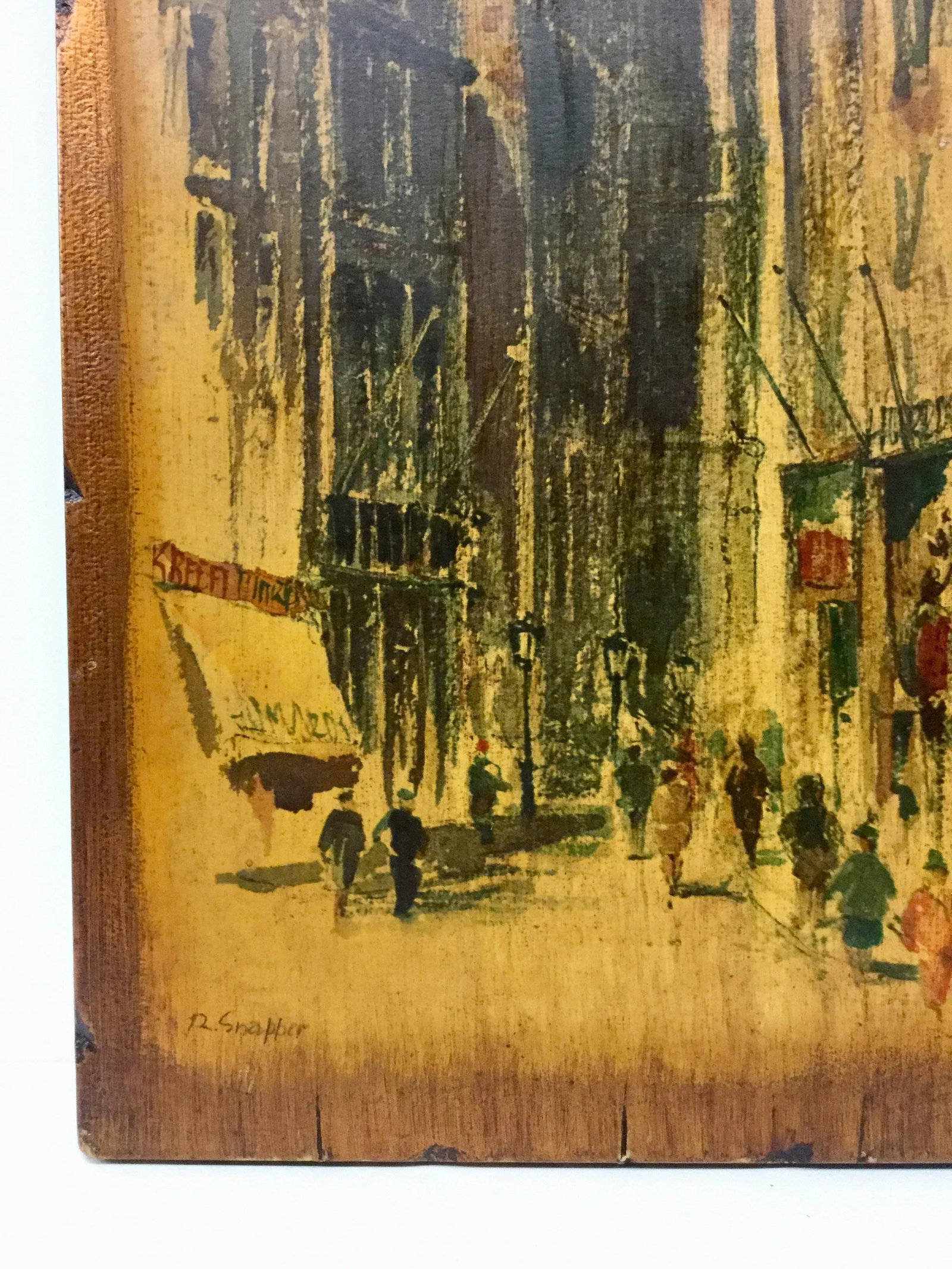M C M Wood Backed Landscape Print by Dutch Artist Reiner Snapper - 2
