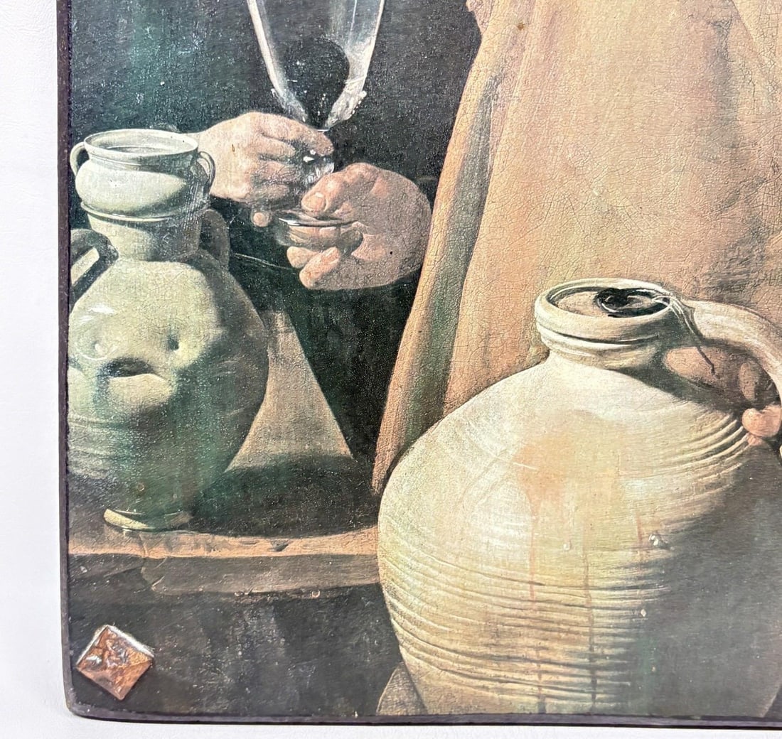 Mid 20th Century Diego Velazquez 'The Waterseller of Seville' Lithograph on Board - 4