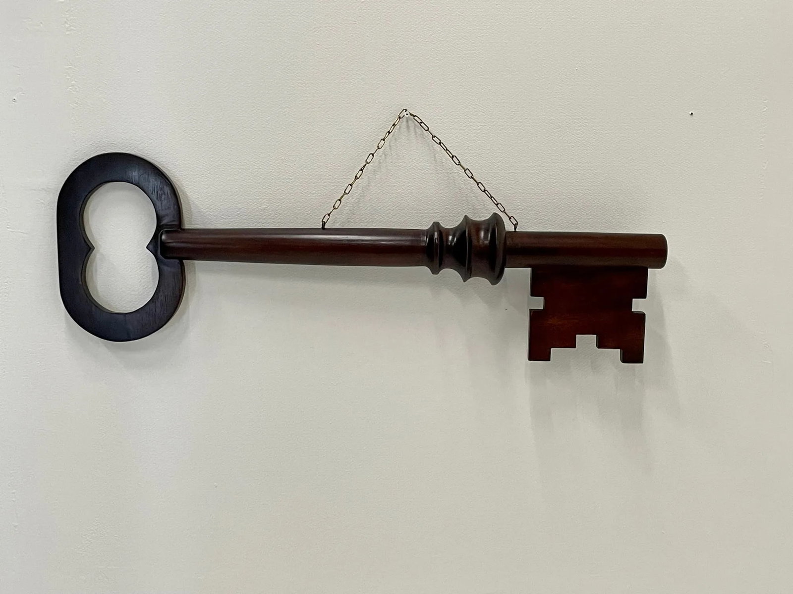 Antique Carved Wood Locksmith Trade Sign - 8