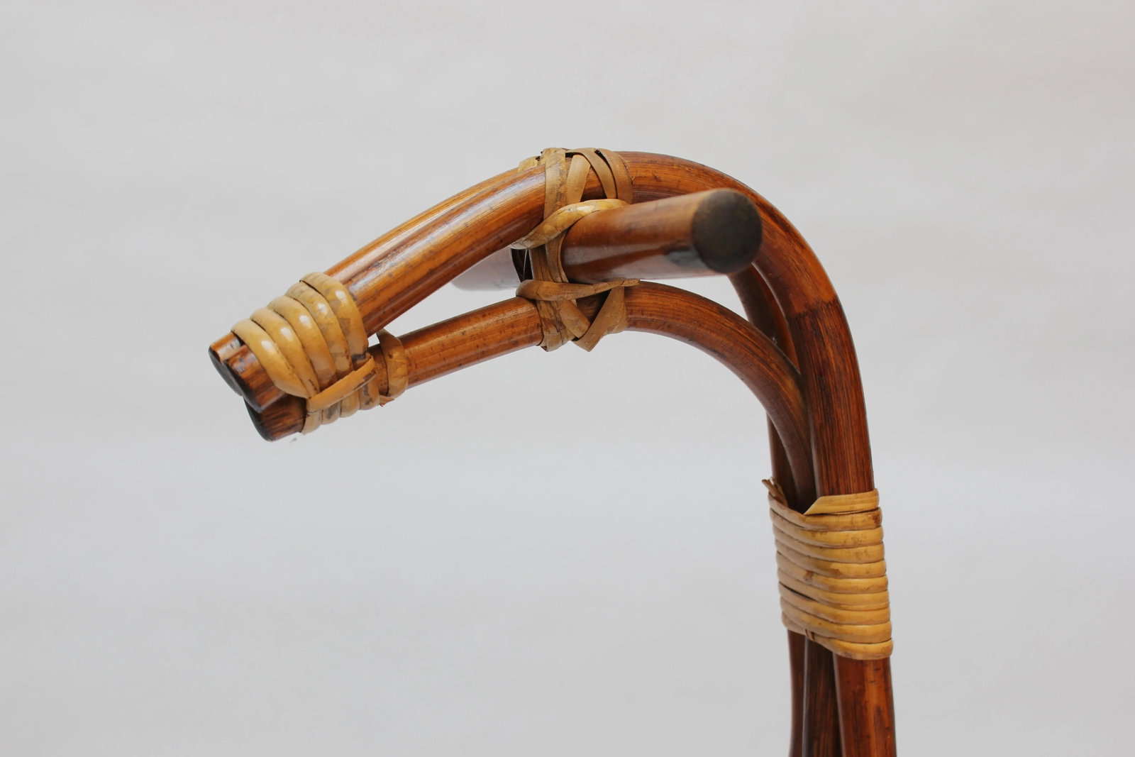 Mid-Century Italian Modern Bamboo and Rattan Rocking Horse Attributed to Albini - 8
