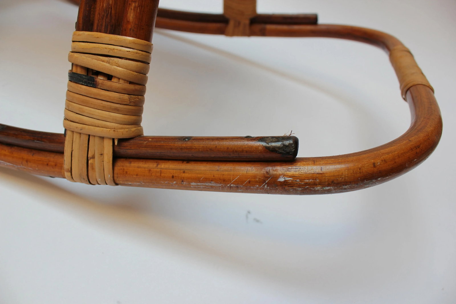 Mid-Century Italian Modern Bamboo and Rattan Rocking Horse Attributed to Albini - 9