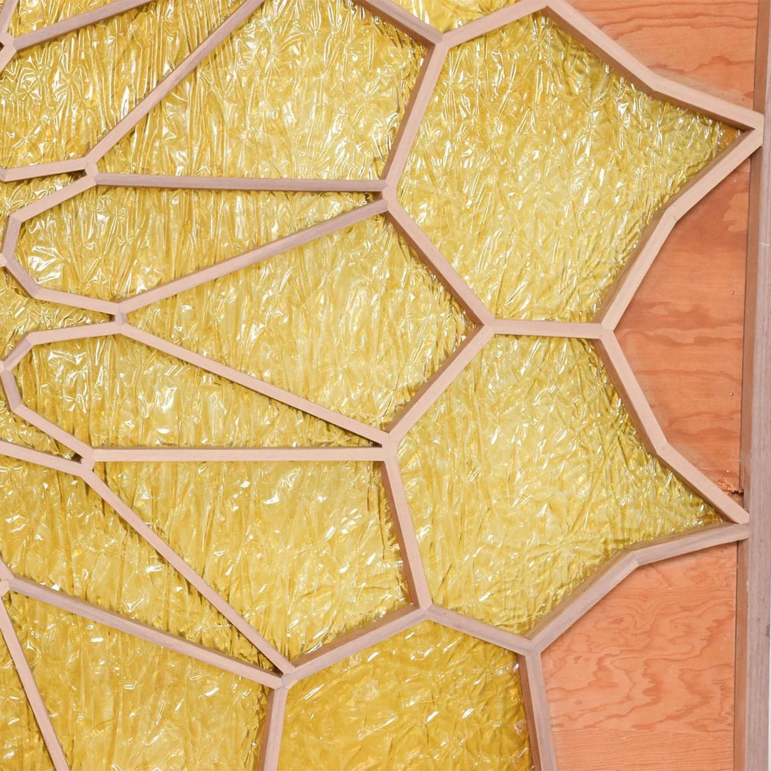 1960s Modern Sunburst Custom Room Divider Screen Wood Door Panel - 4
