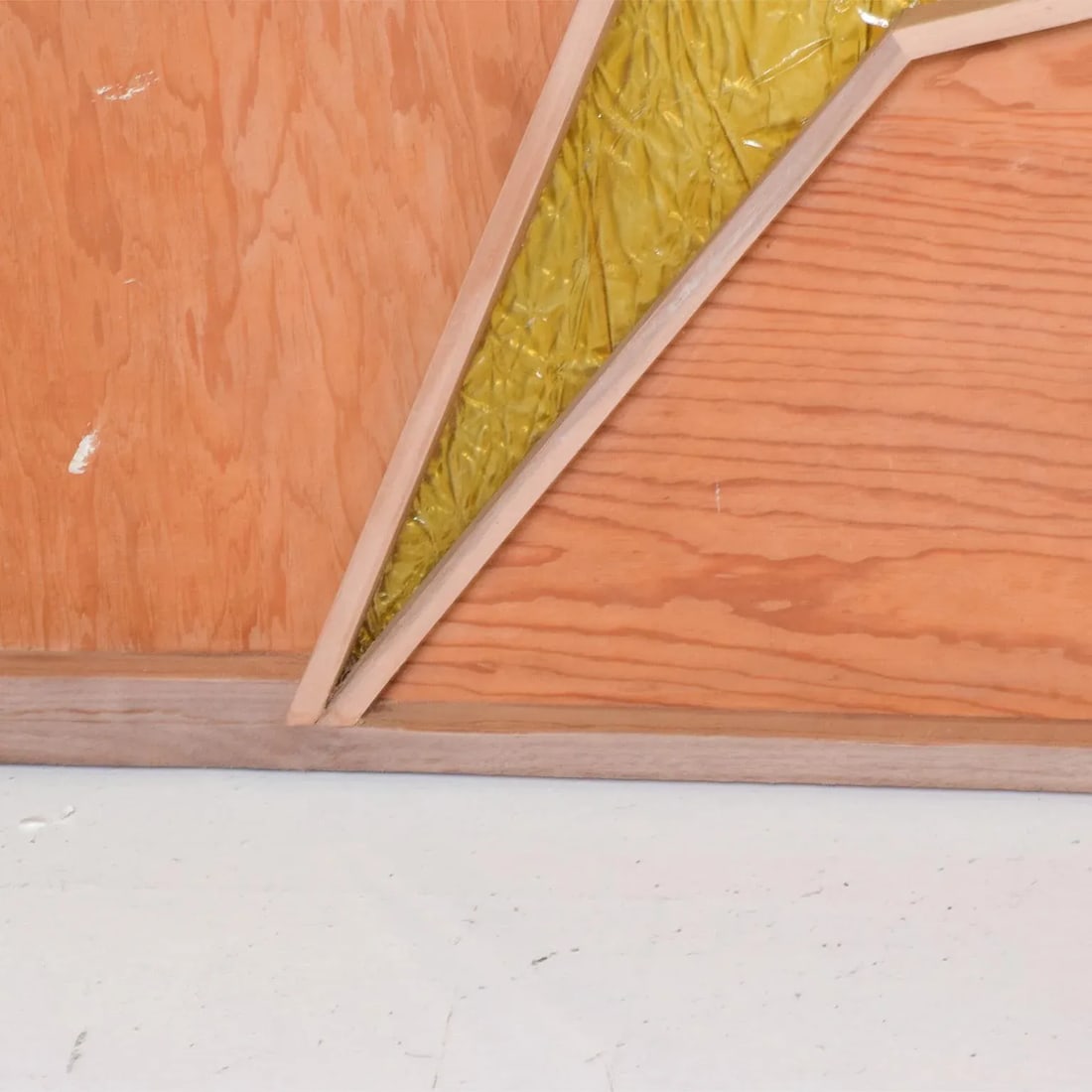 1960s Modern Sunburst Custom Room Divider Screen Wood Door Panel - 6