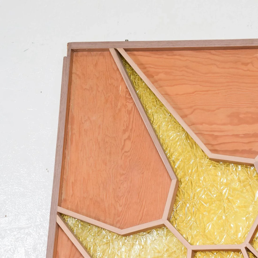 1960s Modern Sunburst Custom Room Divider Screen Wood Door Panel - 7