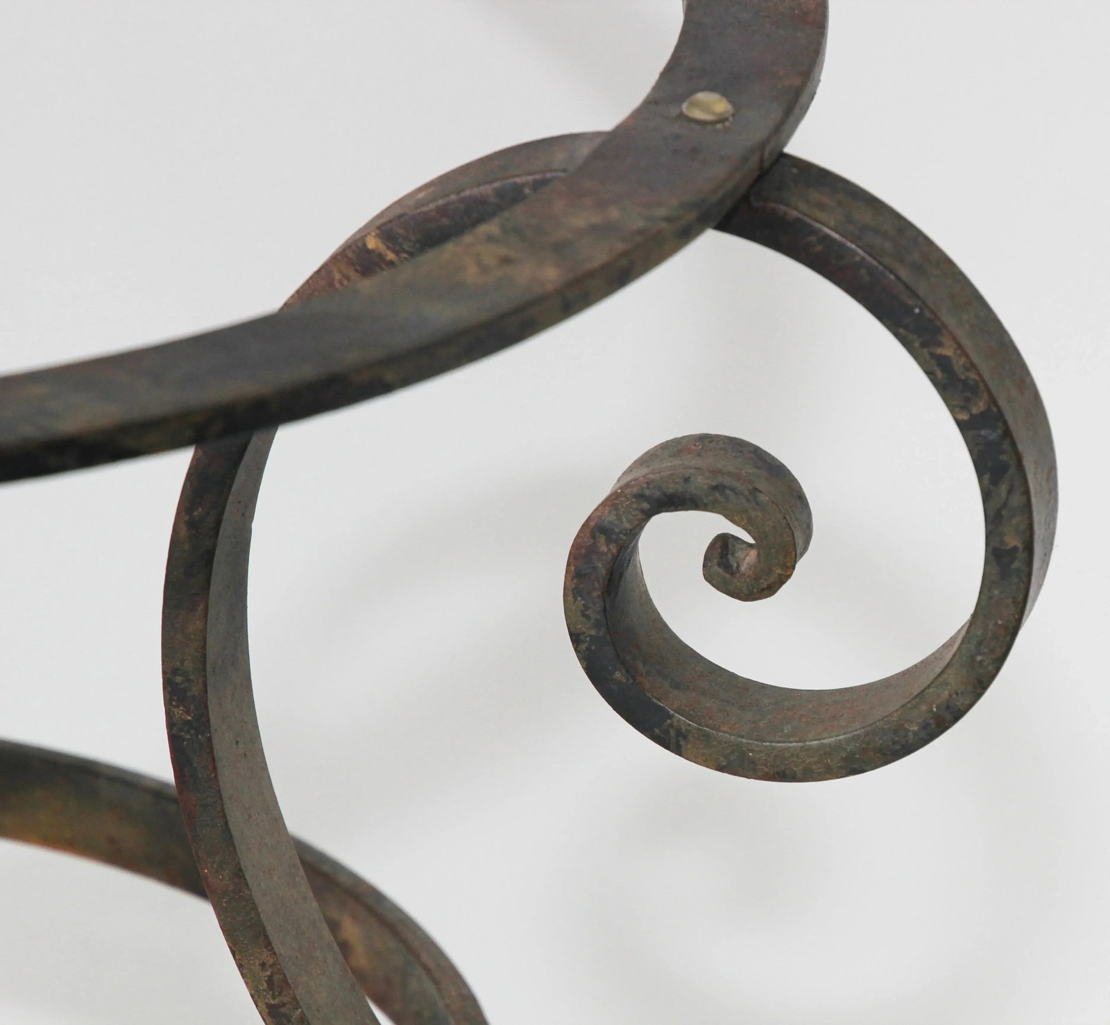 Art Nouveau Italian Glass Table top with Iron frame Indoor or Outdoor - 10