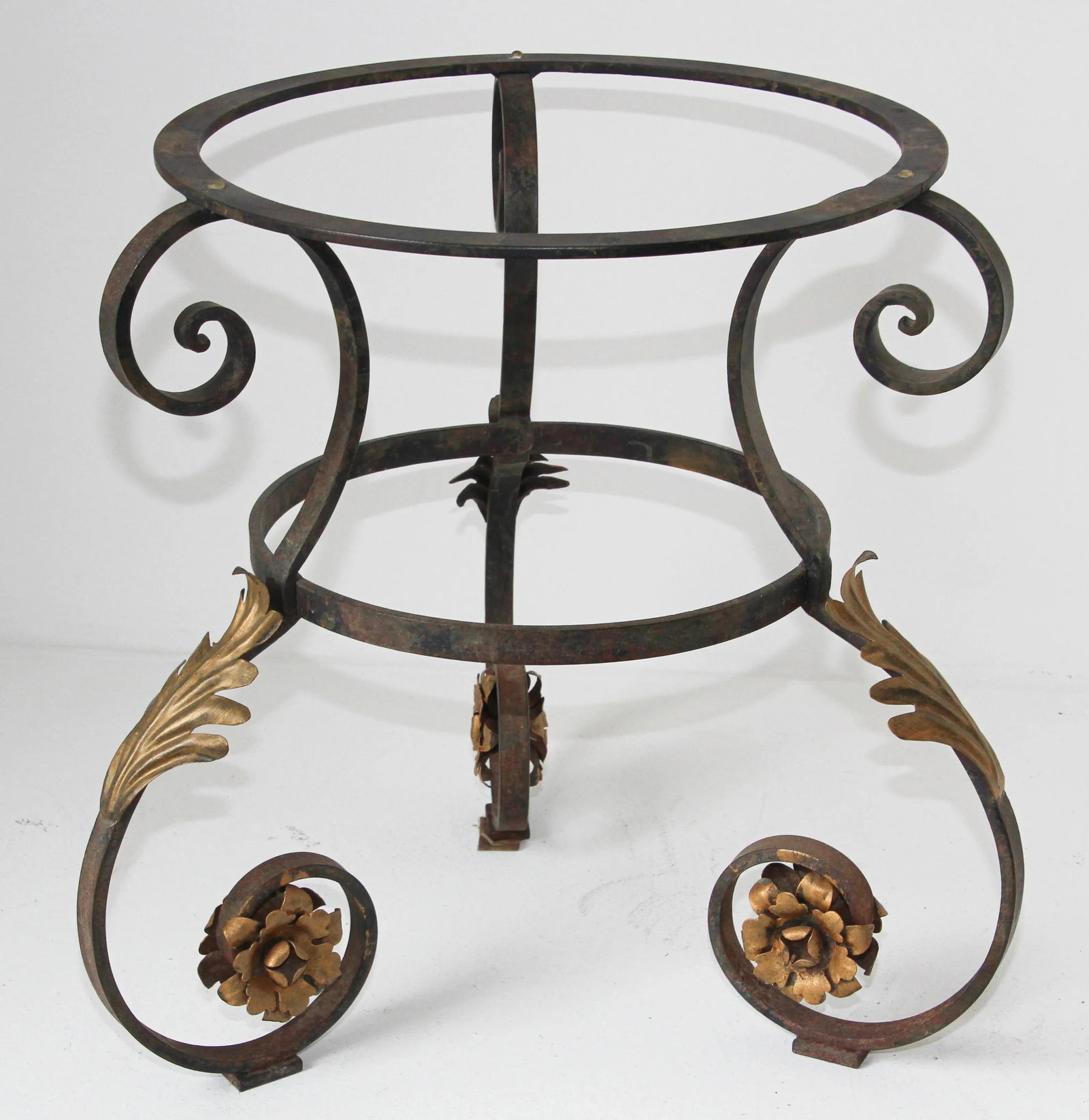 Art Nouveau Italian Glass Table top with Iron frame Indoor or Outdoor - 2