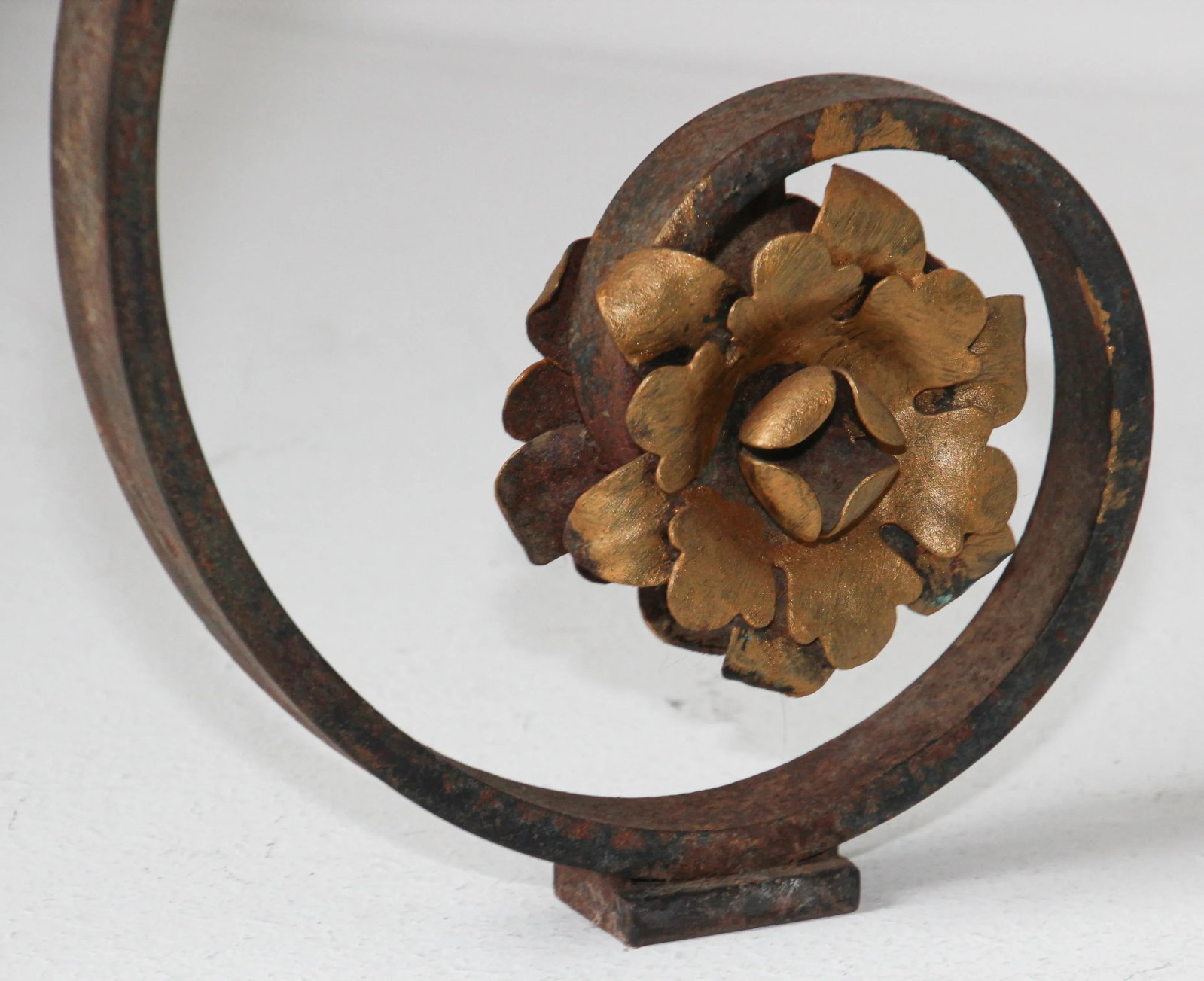 Art Nouveau Italian Glass Table top with Iron frame Indoor or Outdoor - 6