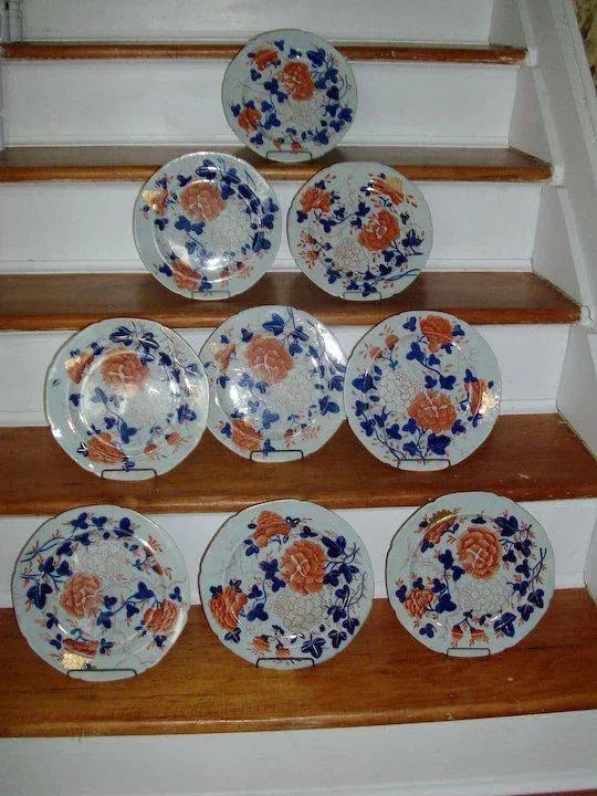 1815 Mason's Ironstone Imari Plates - Set of 9 - 2