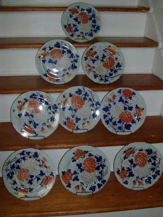 1815 Mason's Ironstone Imari Plates - Set of 9 - 5